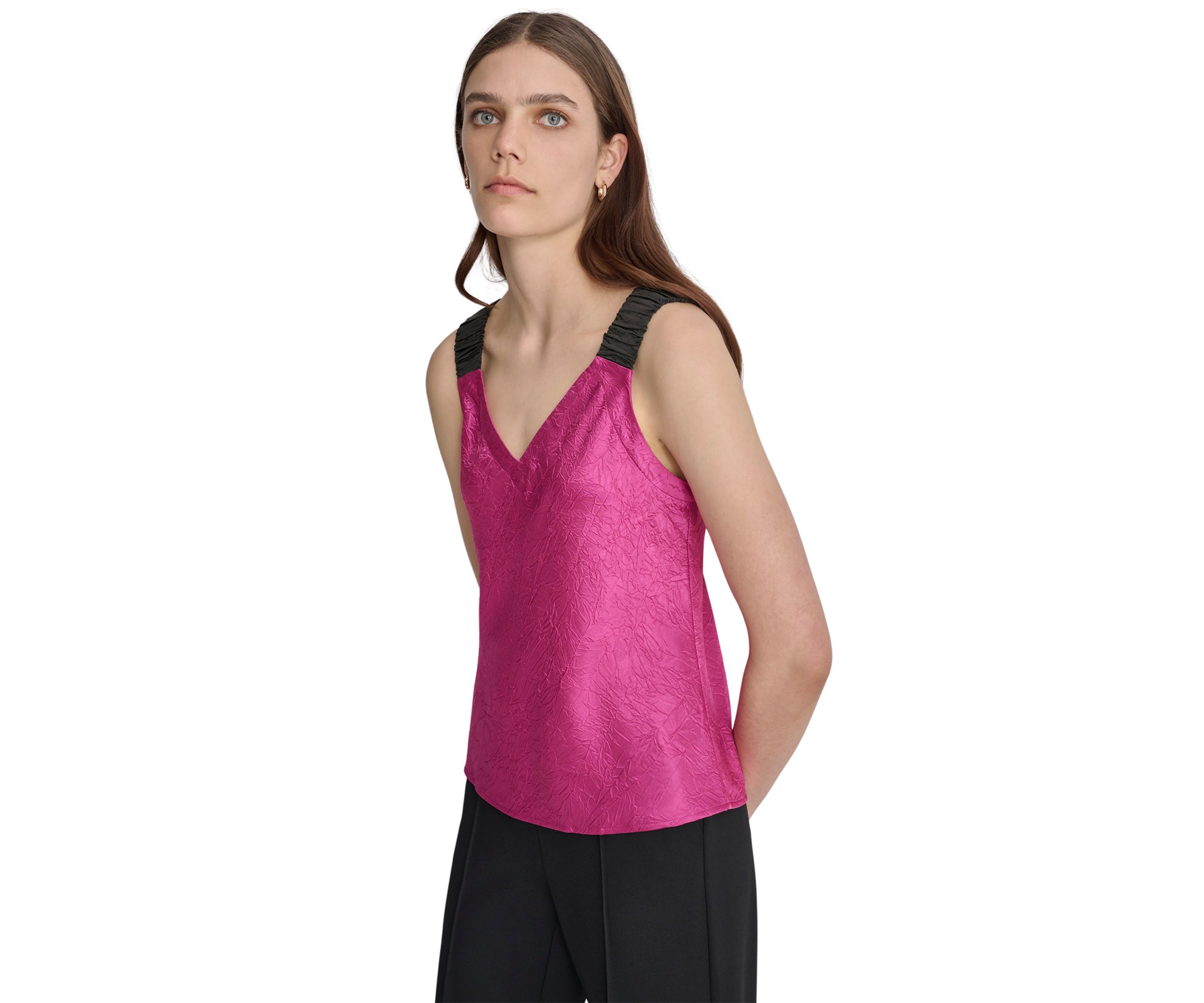 Womens Contrast Strap Tank Top