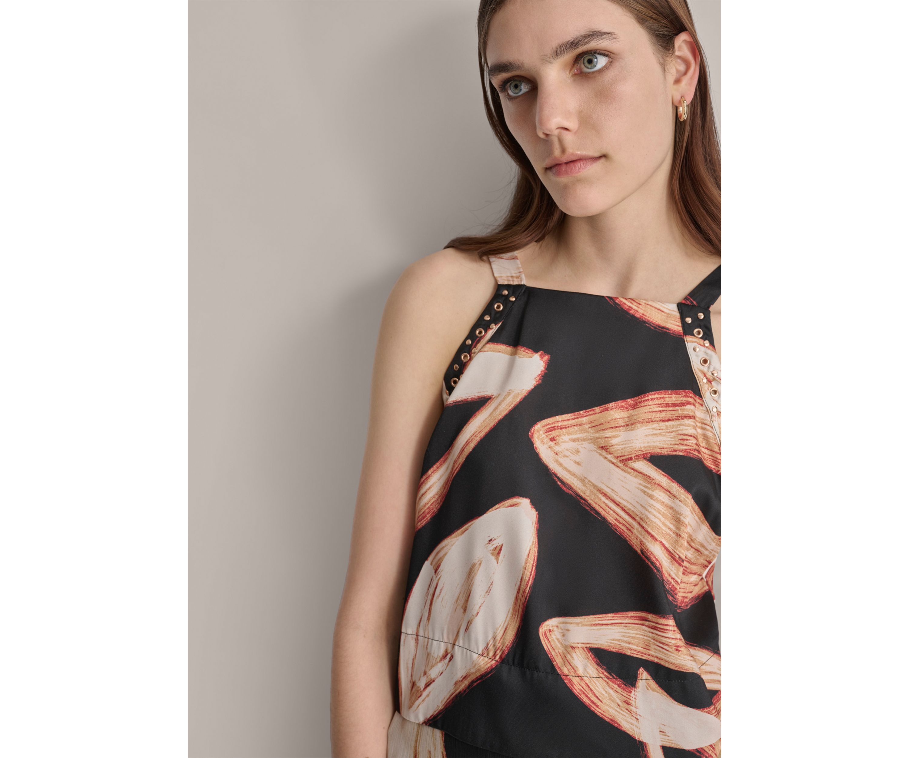 Womens Leaf Print Cami