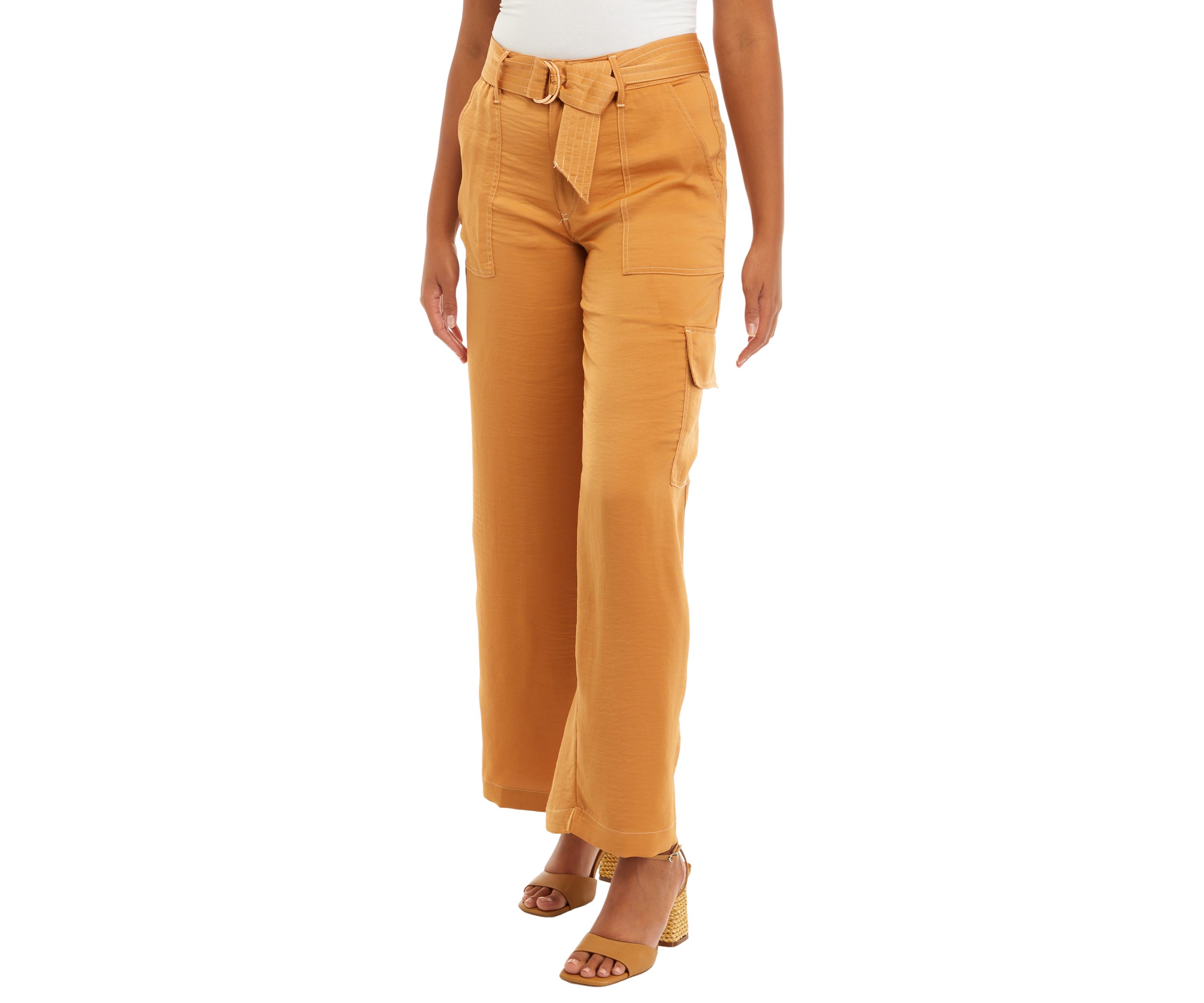 Womens Wide Leg Cargo Pants