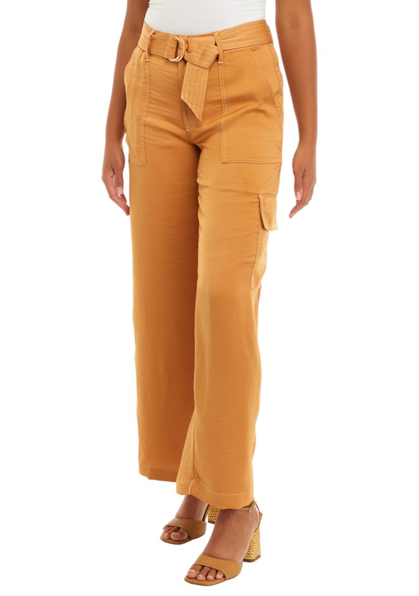 Womens Wide Leg Cargo Pants