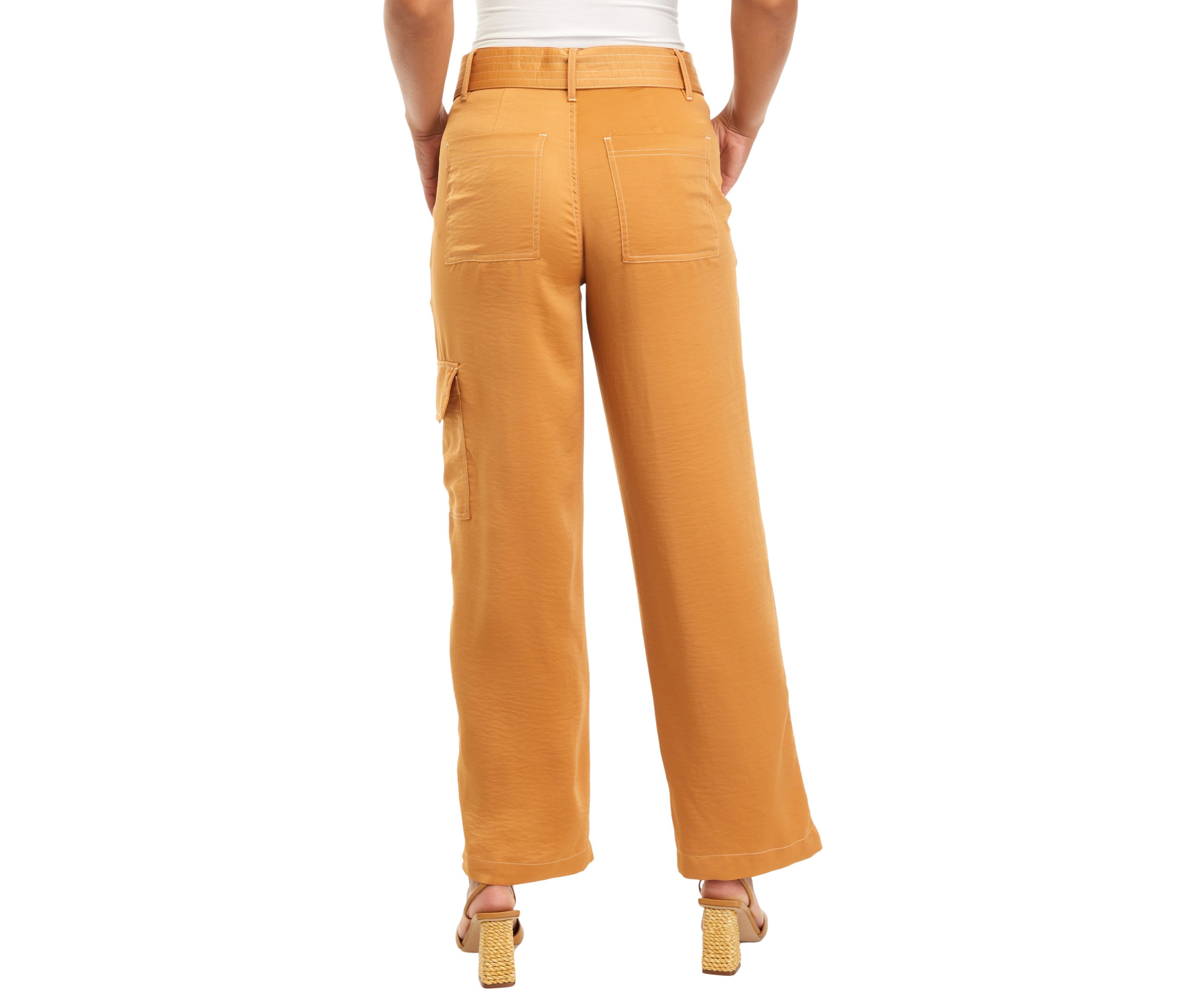 Womens Wide Leg Cargo Pants