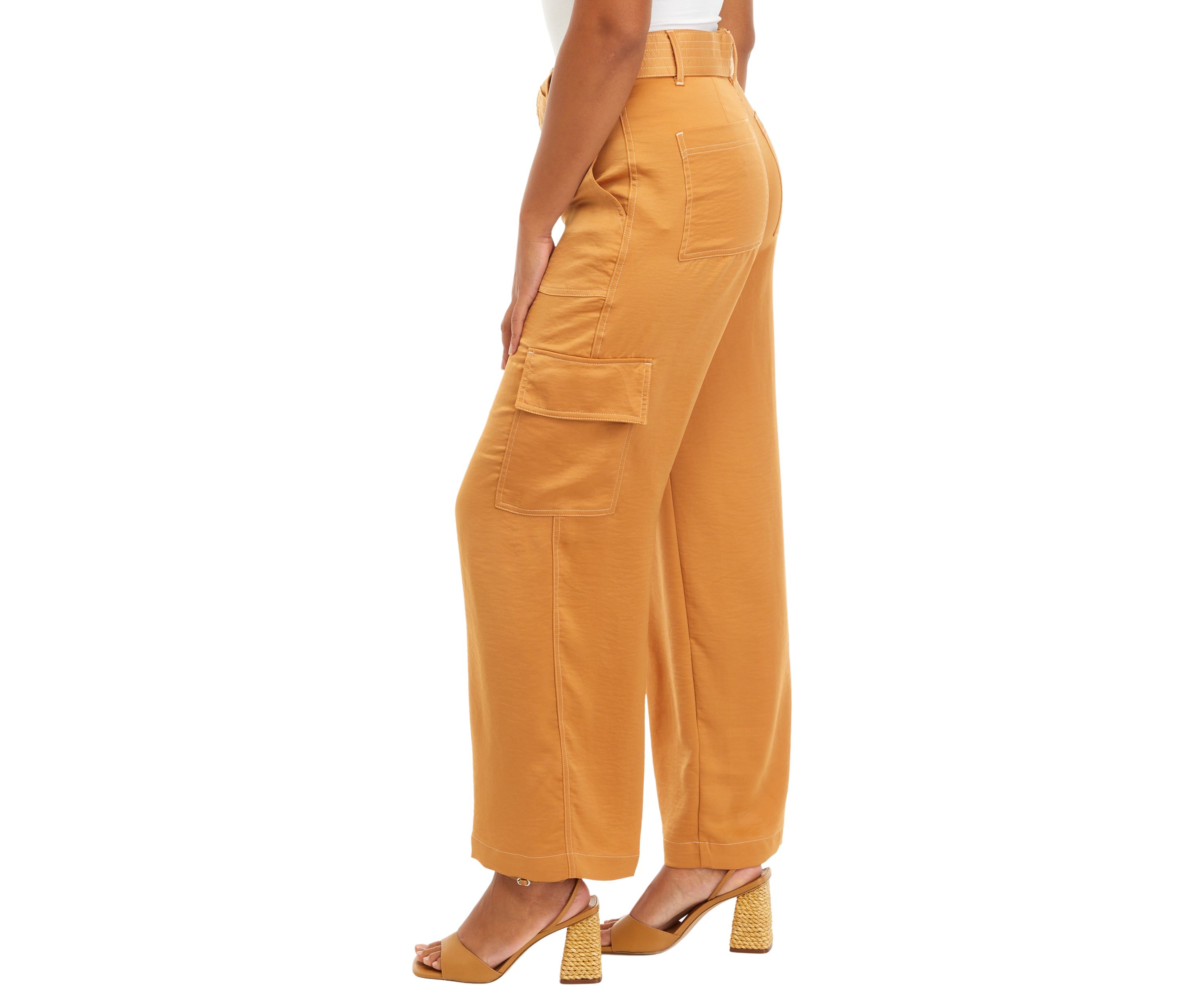 Womens Wide Leg Cargo Pants