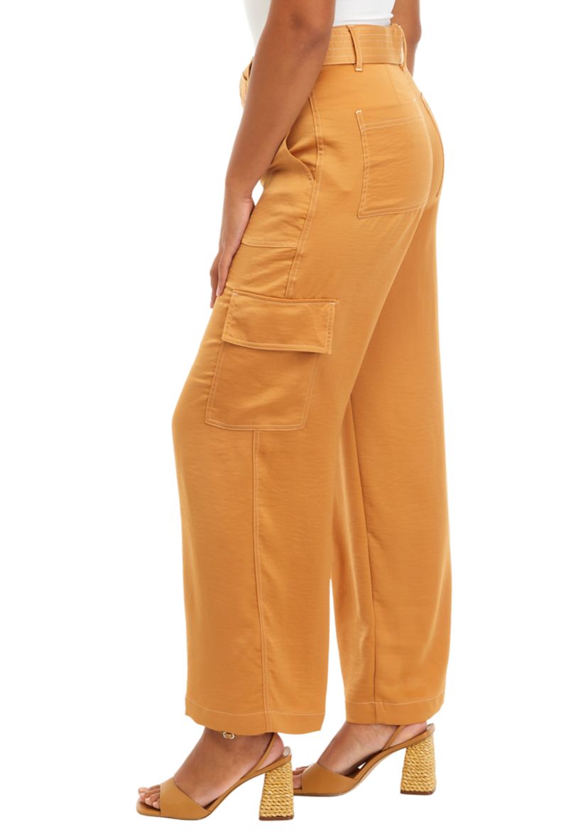 Womens Wide Leg Cargo Pants