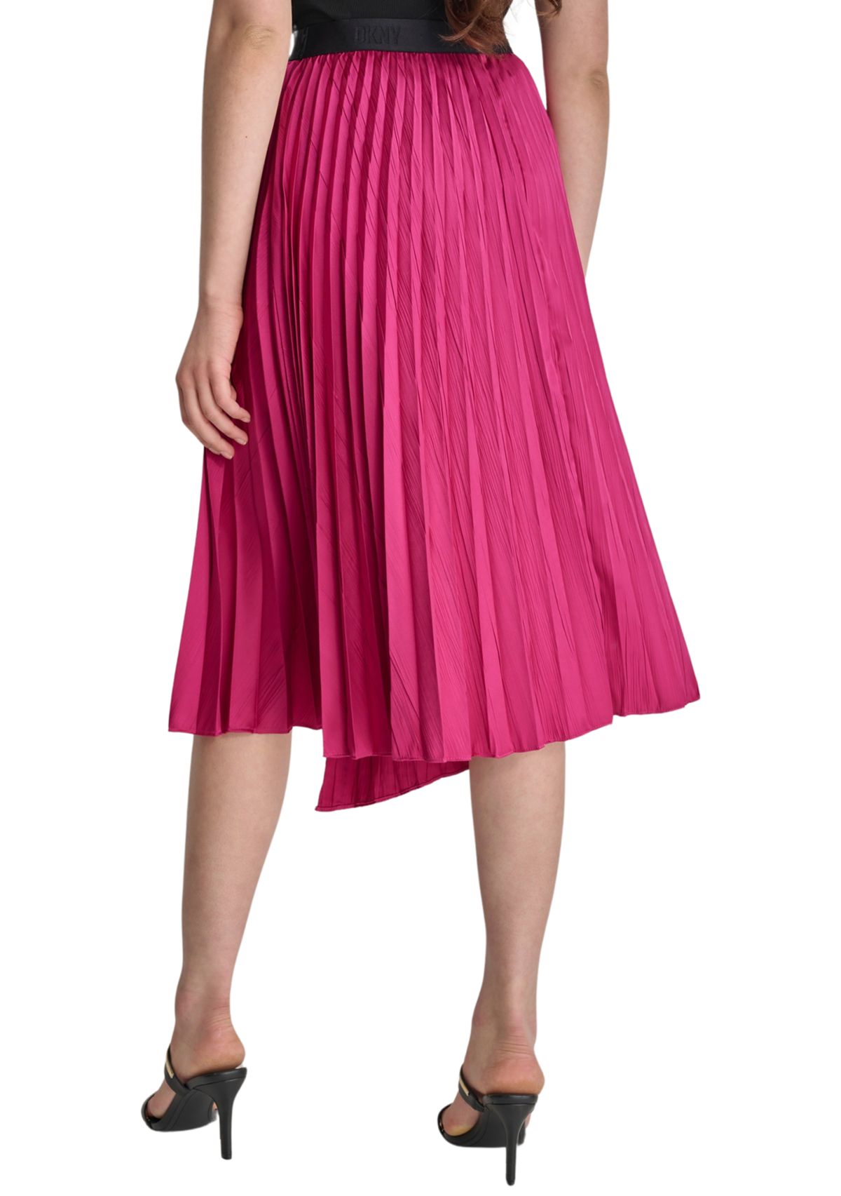 Womens Asymmetric Pleated Skirt