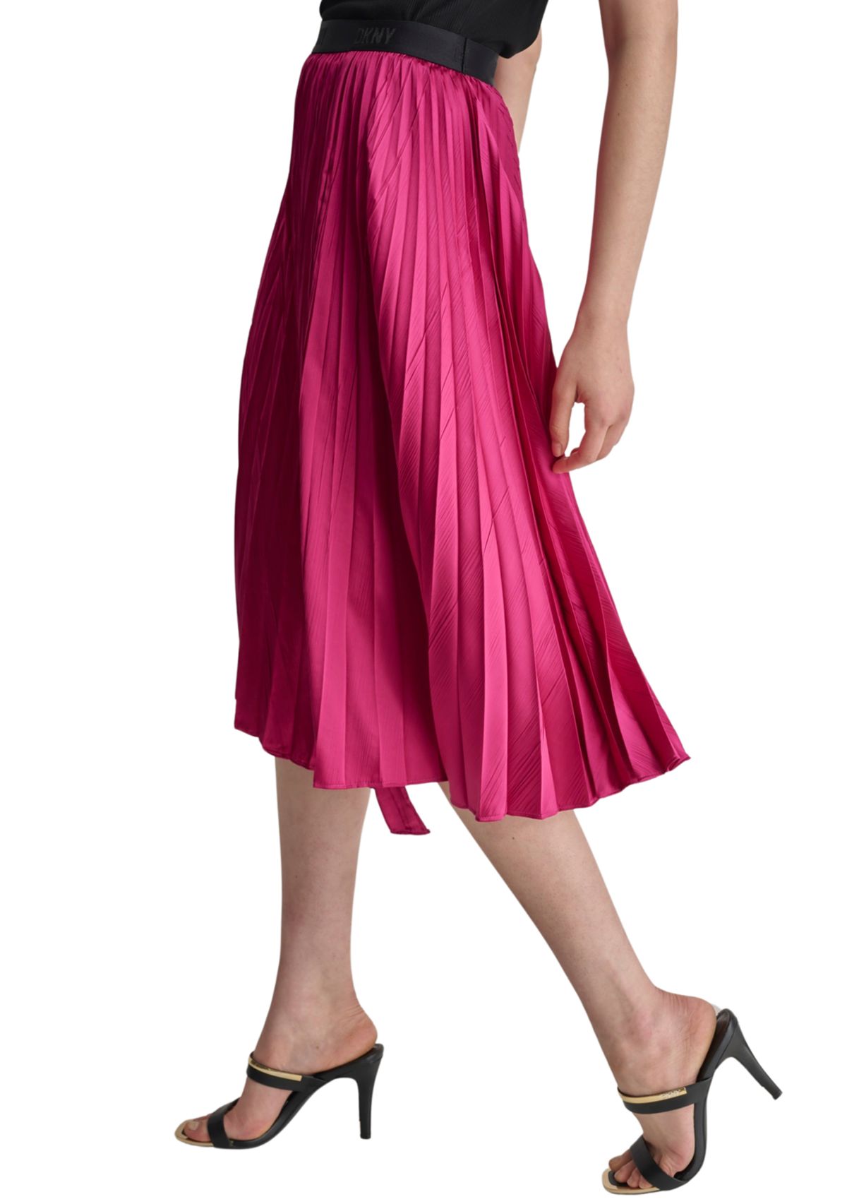 Womens Asymmetric Pleated Skirt
