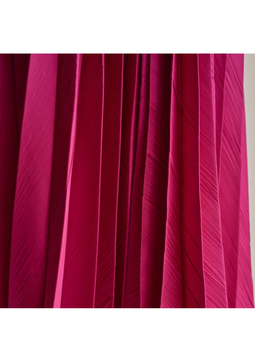 Womens Asymmetric Pleated Skirt