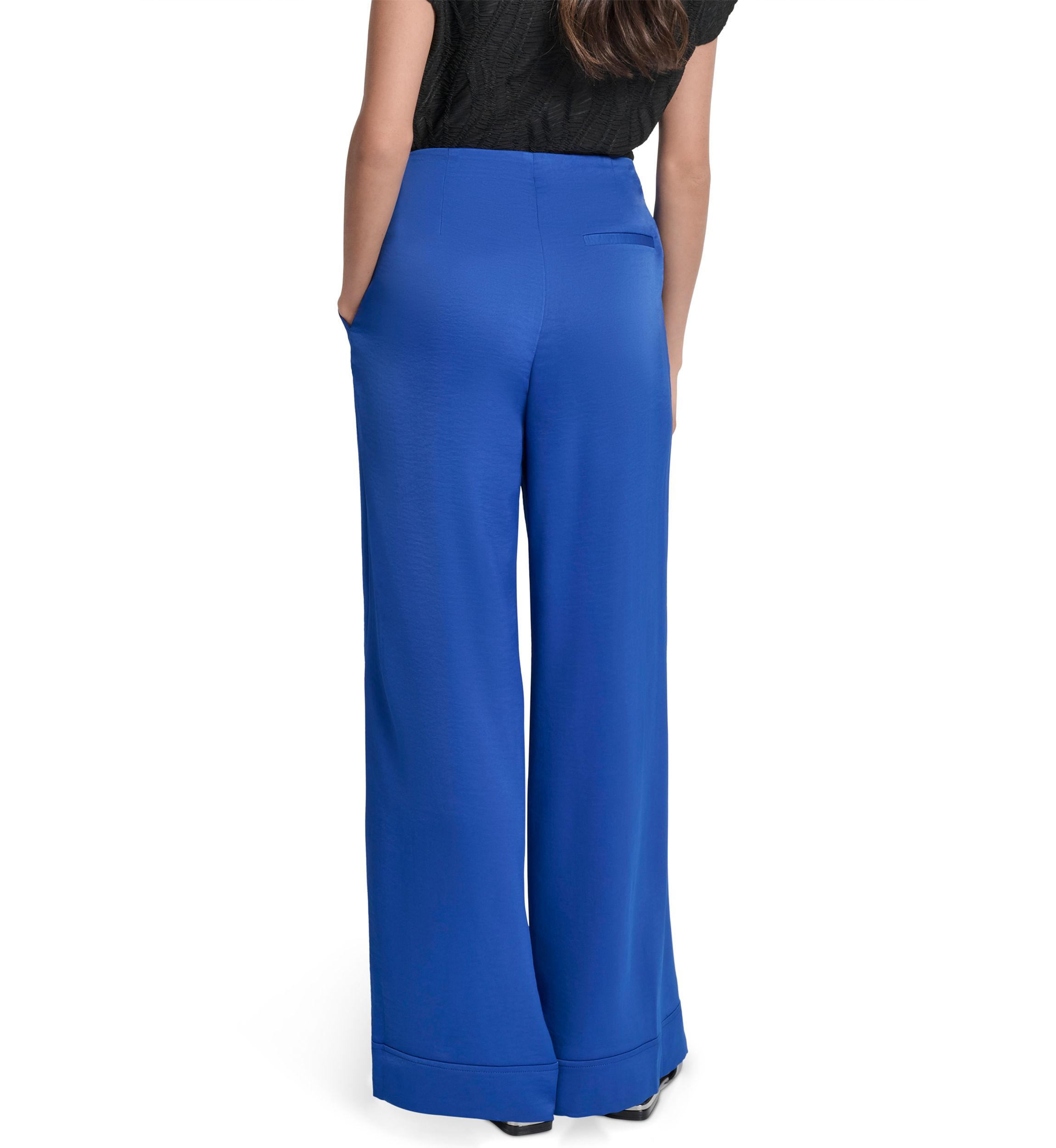 loose dress pants women Womens Black Rayon Ponte Knit Loose Leg Pants Small