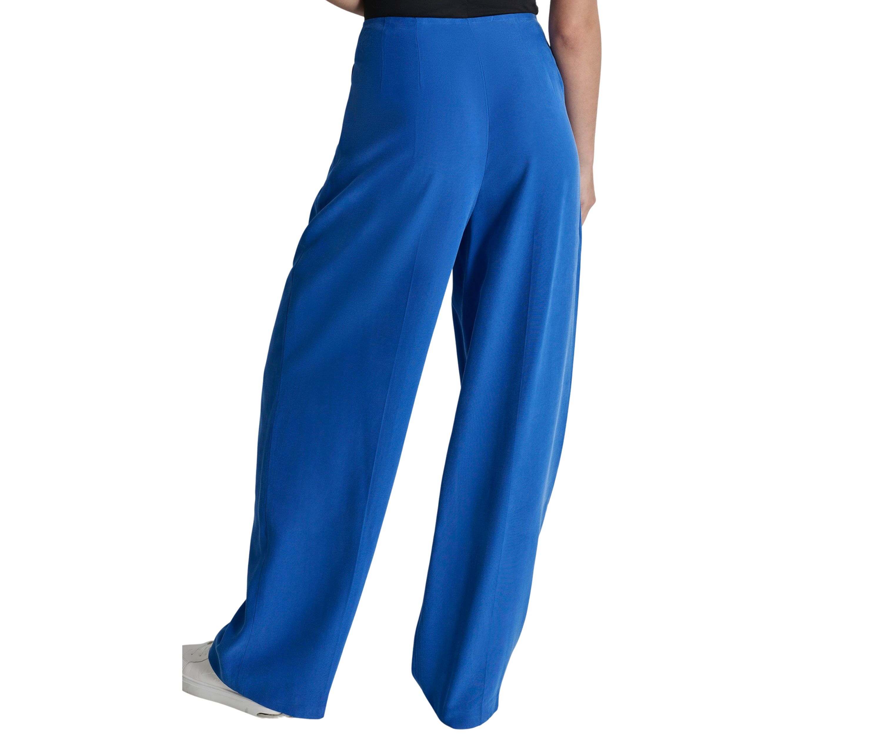 Womens Tie Waist Pleated Pants