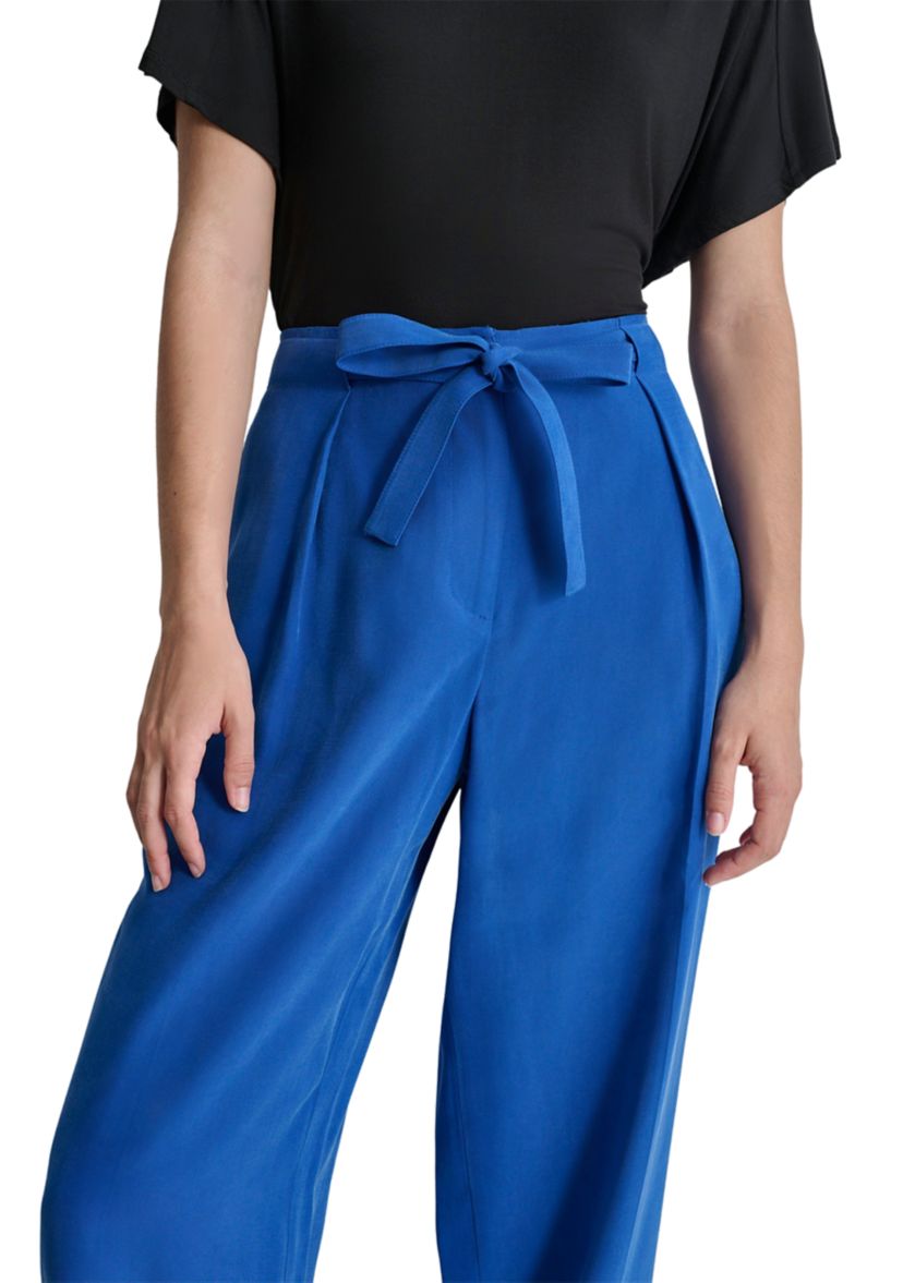 Womens Tie Waist Pleated Pants