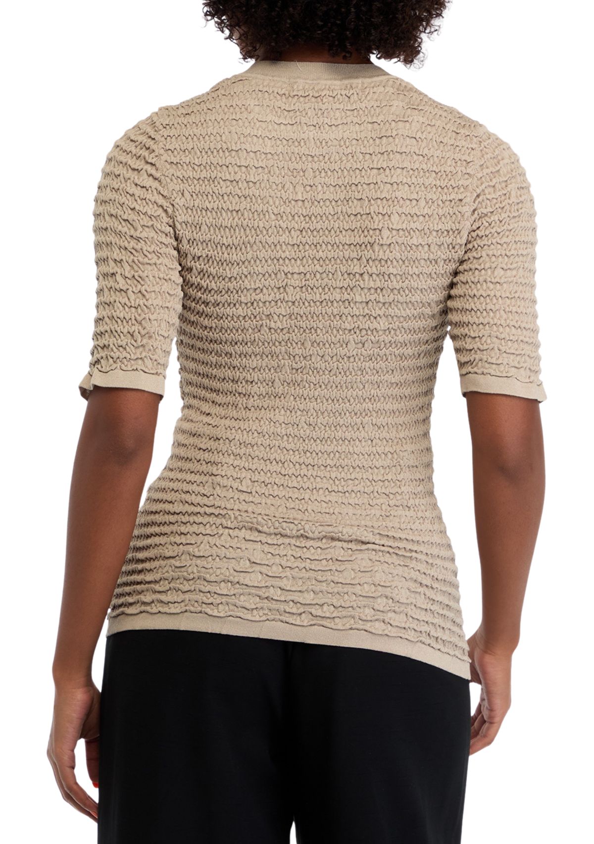 Womens Textured Knit Sweater