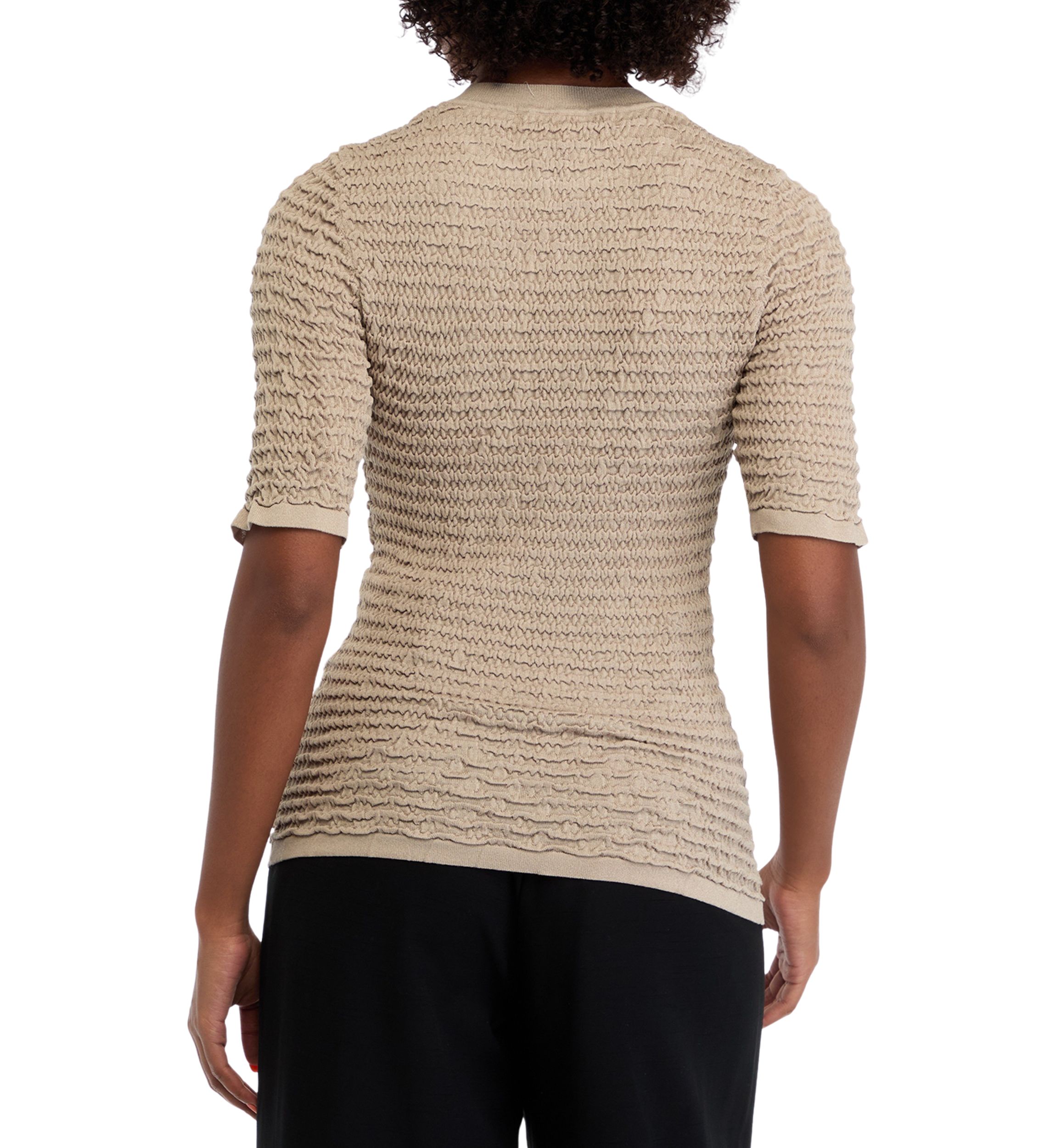 Womens Textured Knit Sweater