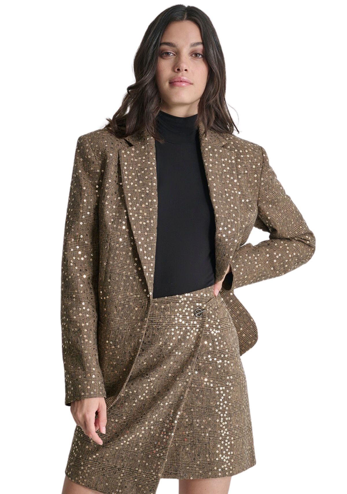 Womens Sequin Menswear Blazer