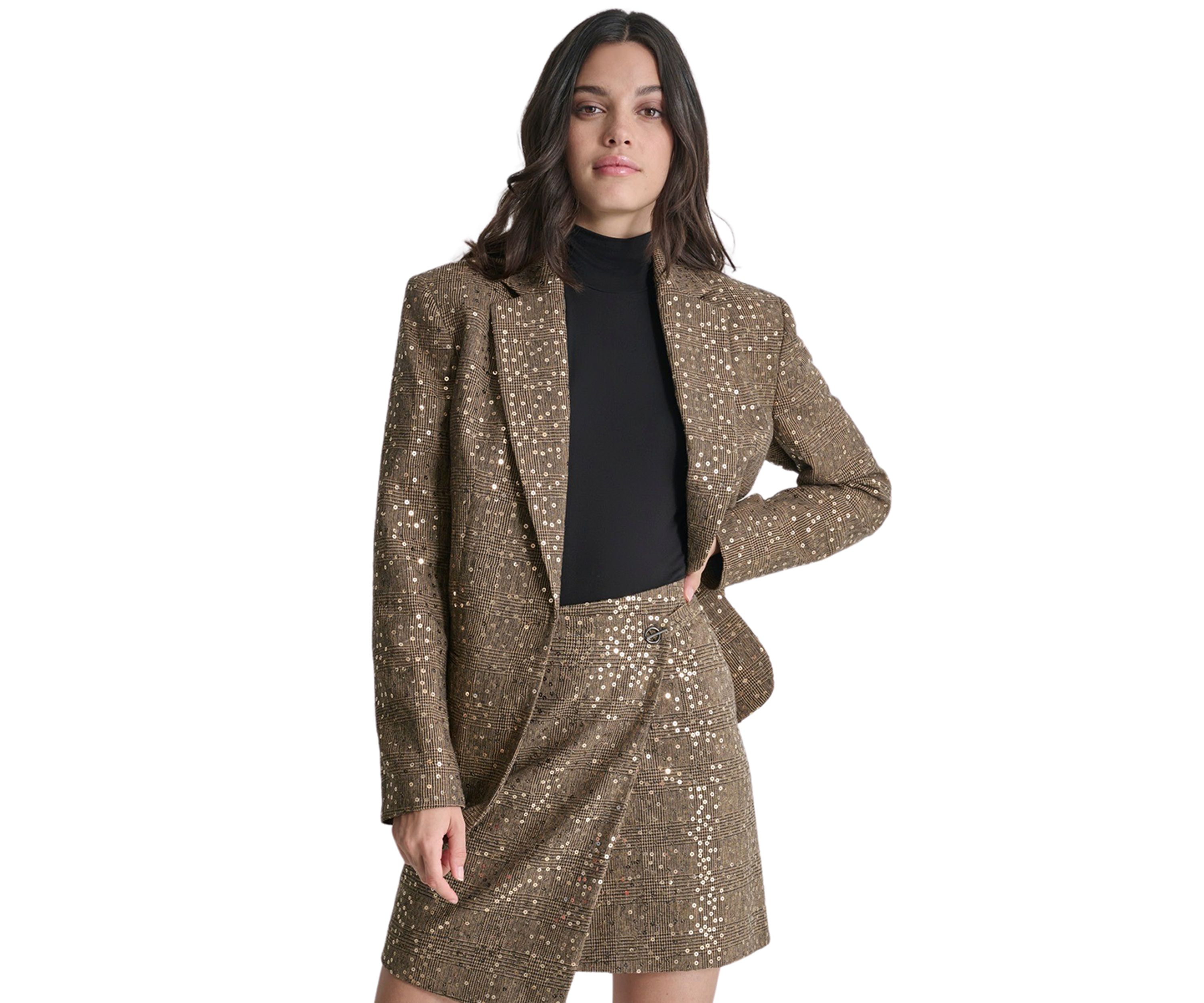 Womens Sequin Menswear Blazer