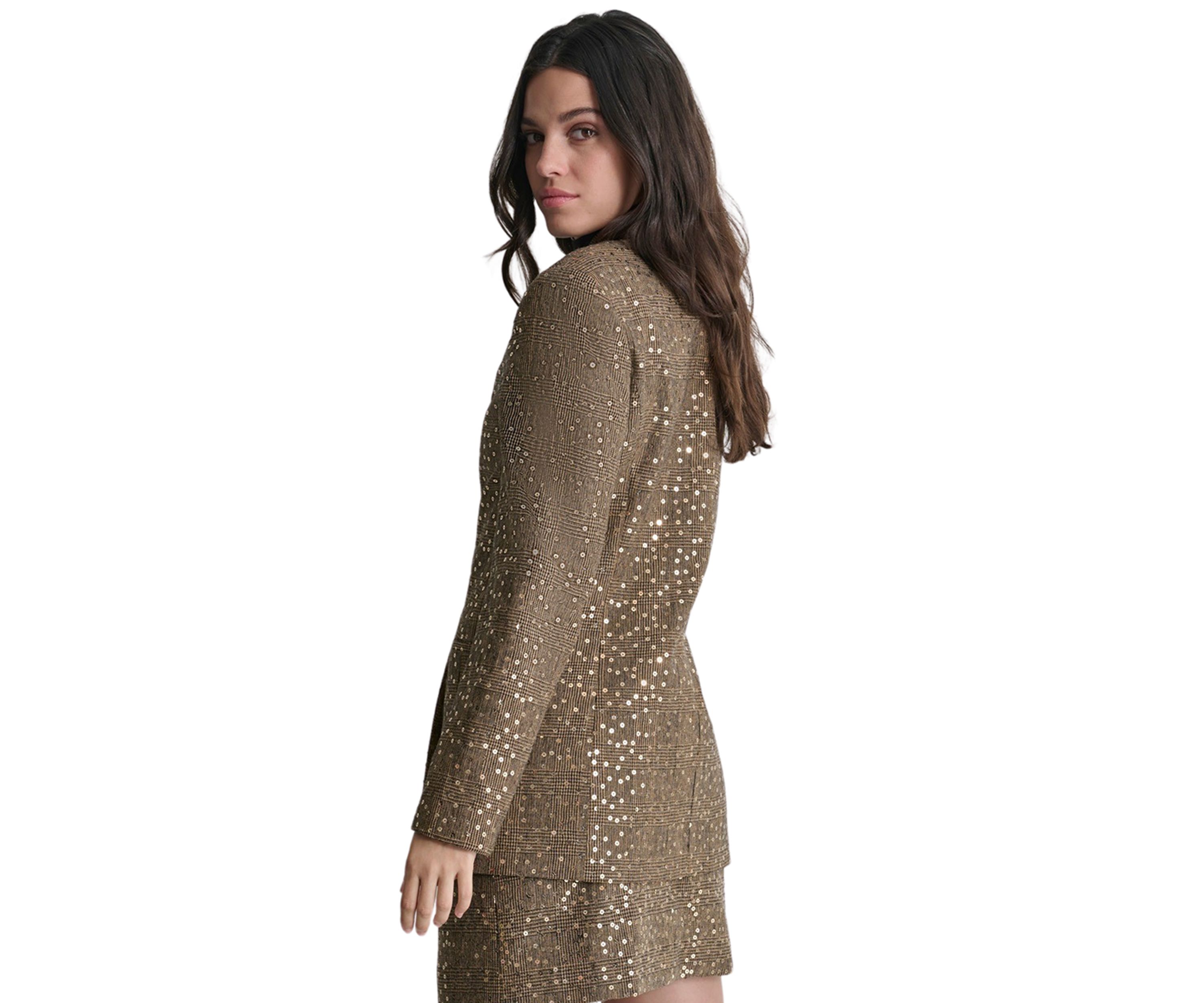 Womens Sequin Menswear Blazer
