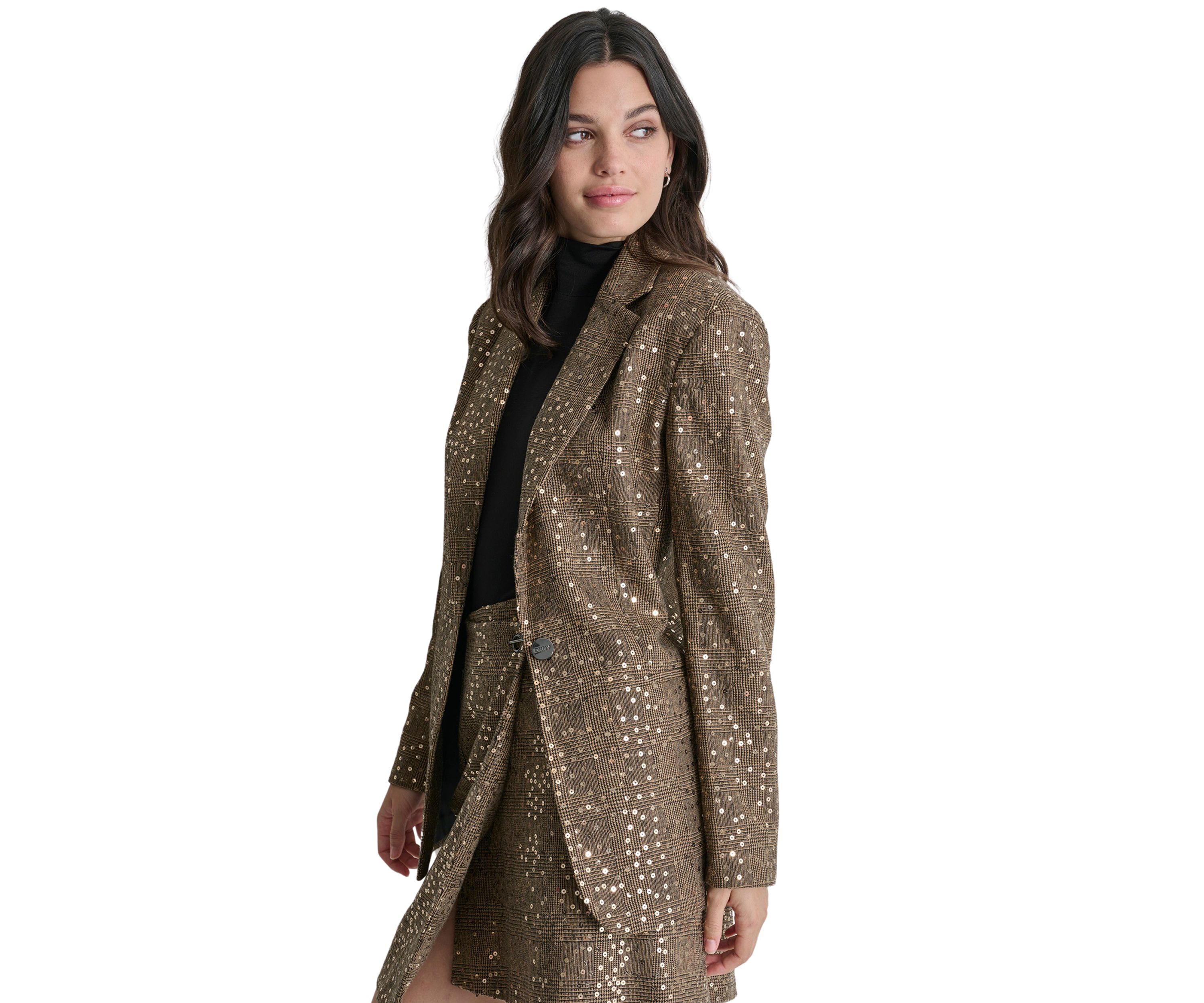 Womens Sequin Menswear Blazer