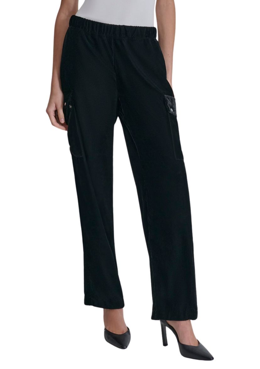 Womens Velvet Cargo Pants