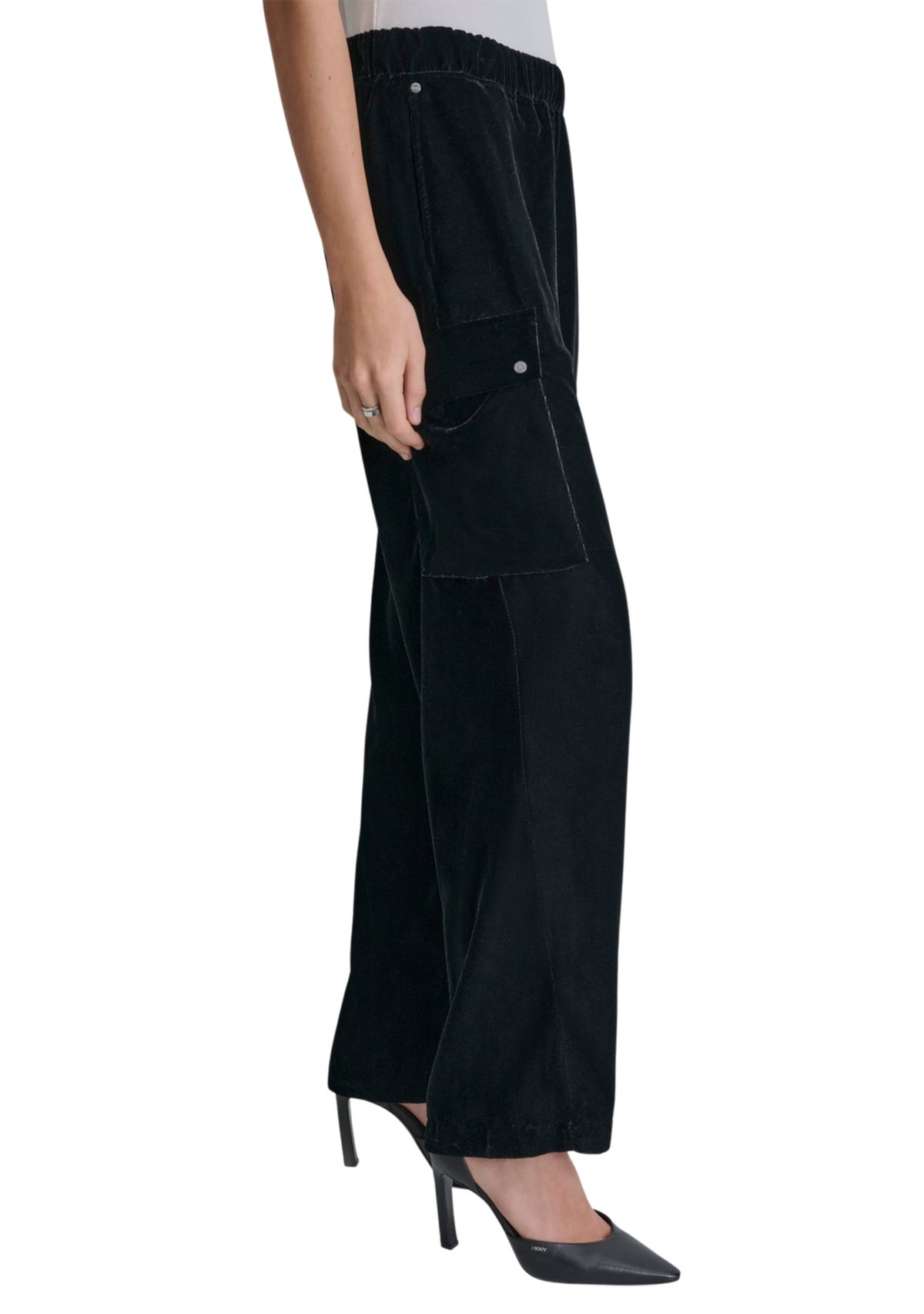Womens Velvet Cargo Pants
