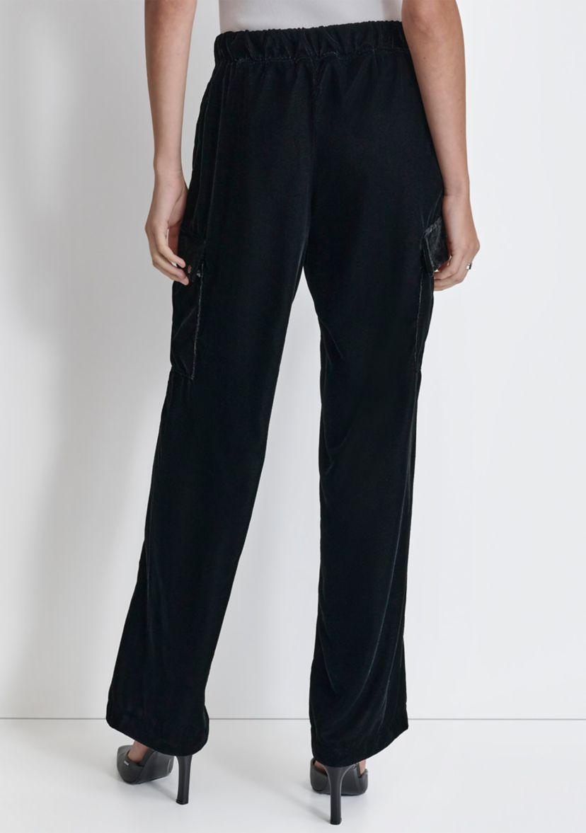 Womens Velvet Cargo Pants