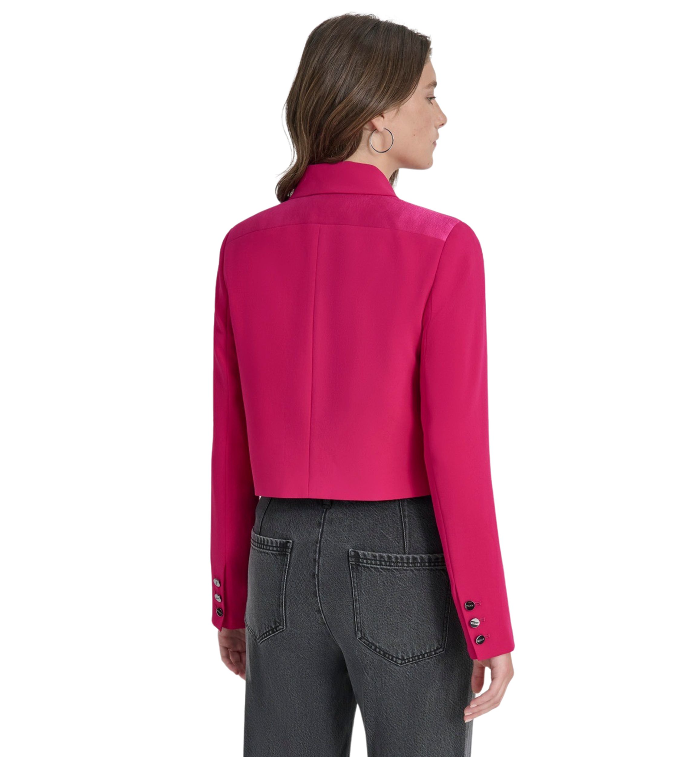 Womens Long Sleeve Two Button Notch Collar Blazer 