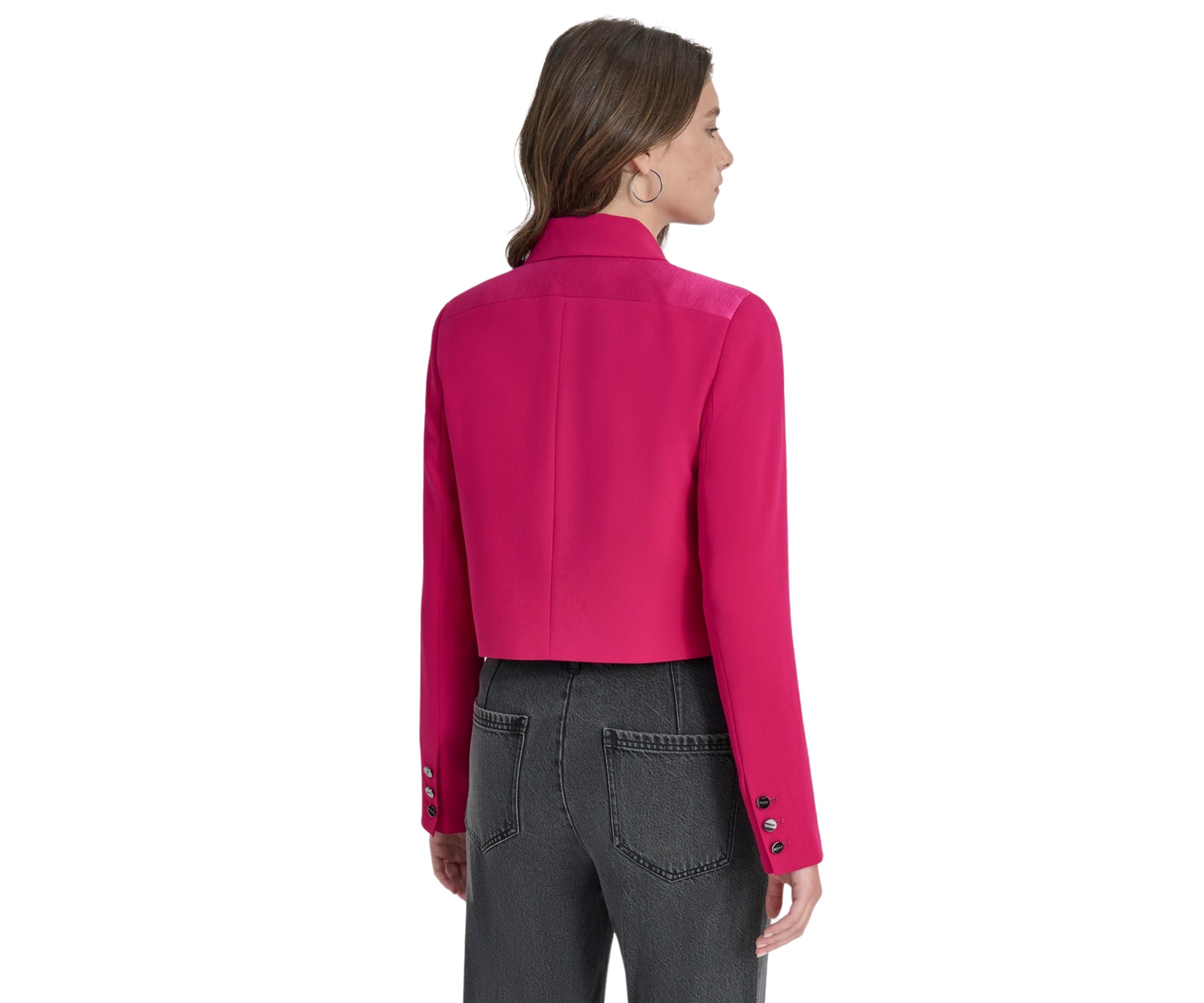 Womens Long Sleeve Two Button Notch Collar Blazer 