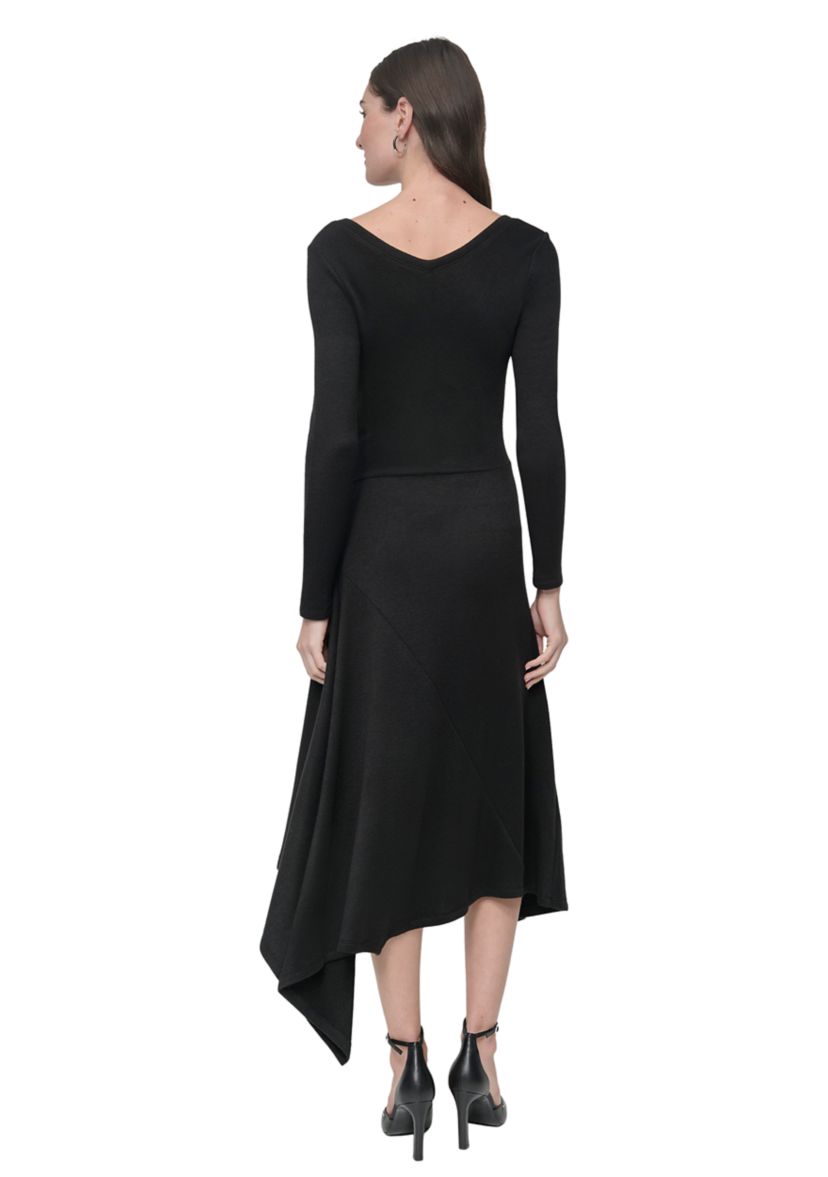 Womens Asymmetric Hem Dress