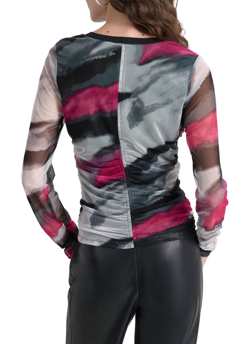Womens Long Sleeve Brushstroke Top 