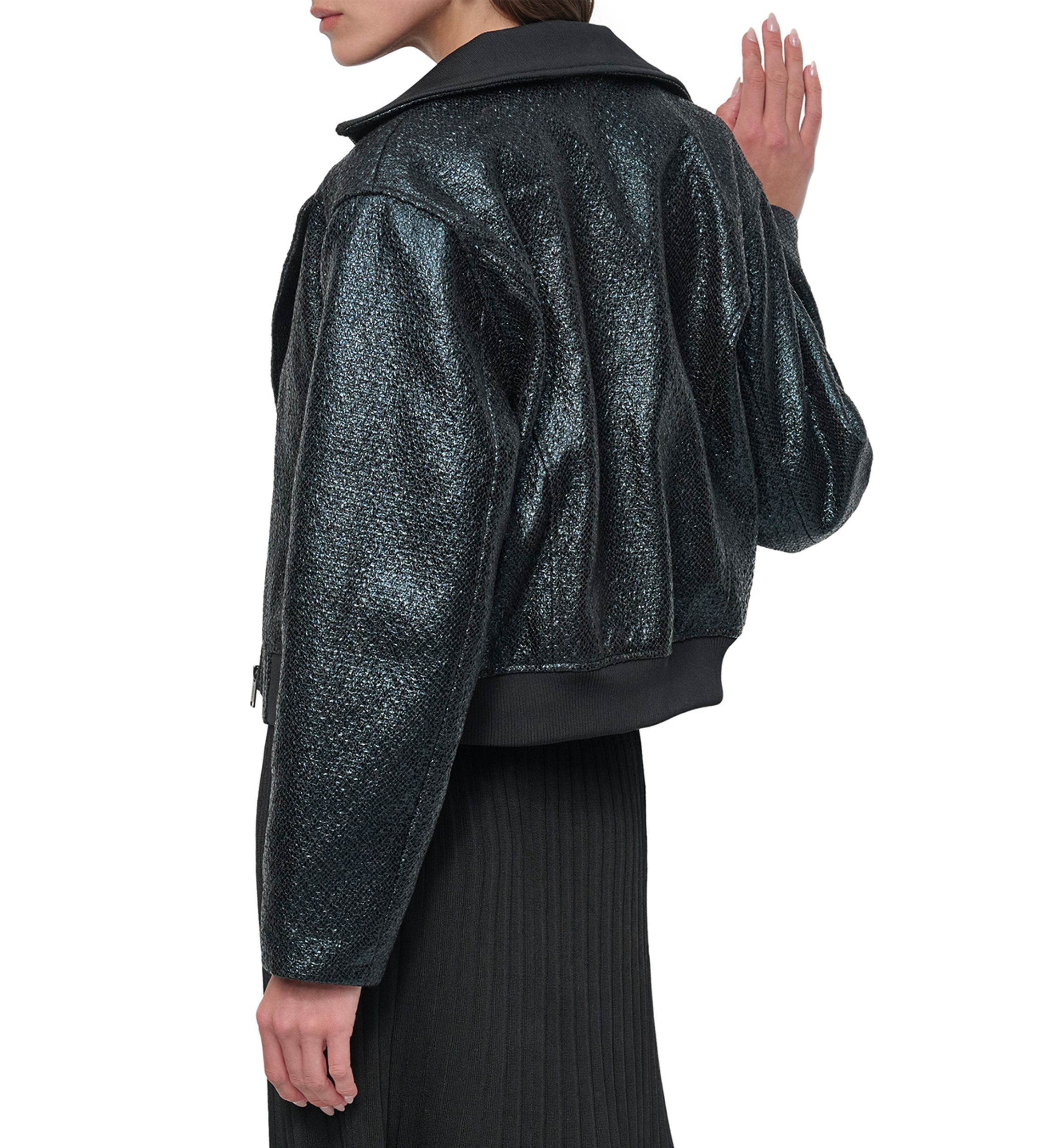 Womens Stud Trim Moto Jacket 