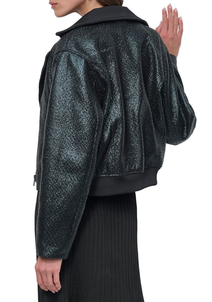 Womens Stud Trim Moto Jacket 