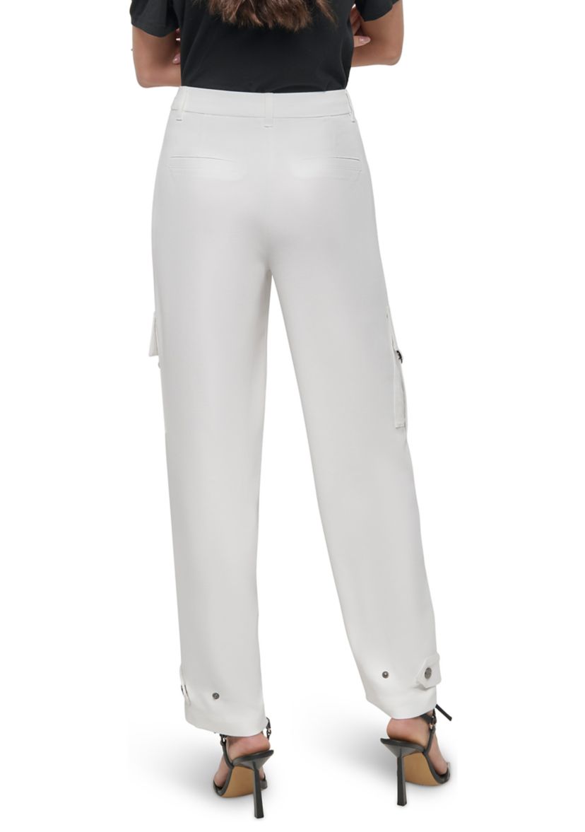 Womens Satin Cargo Pants
