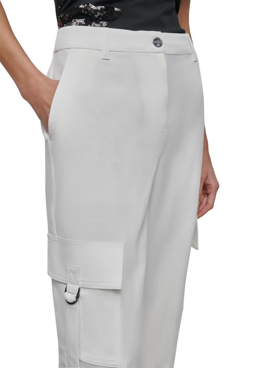 Womens Satin Cargo Pants