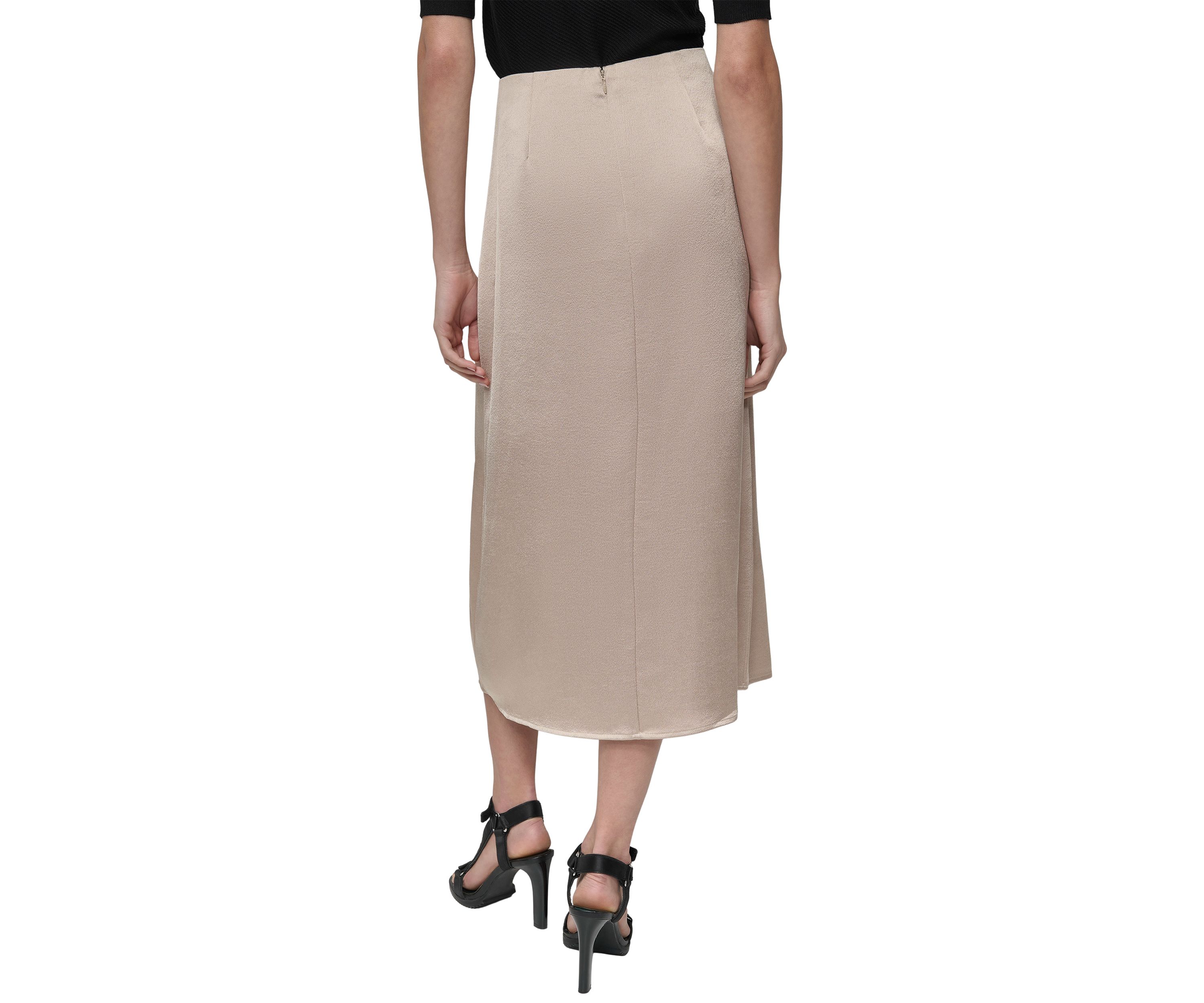 Womens Satin Cargo Skirt