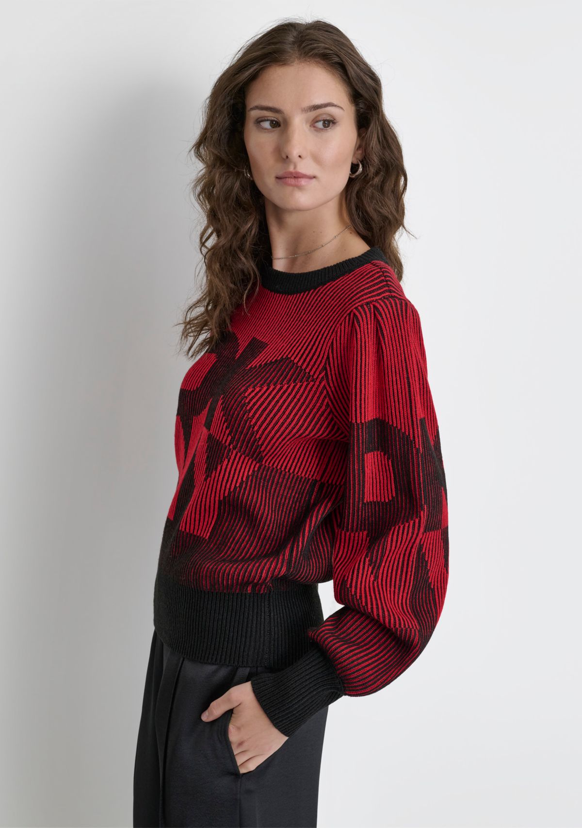 Womens Logo Intarsia Sweater