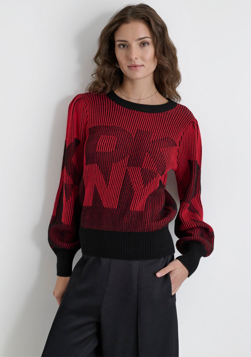 Womens Logo Intarsia Sweater