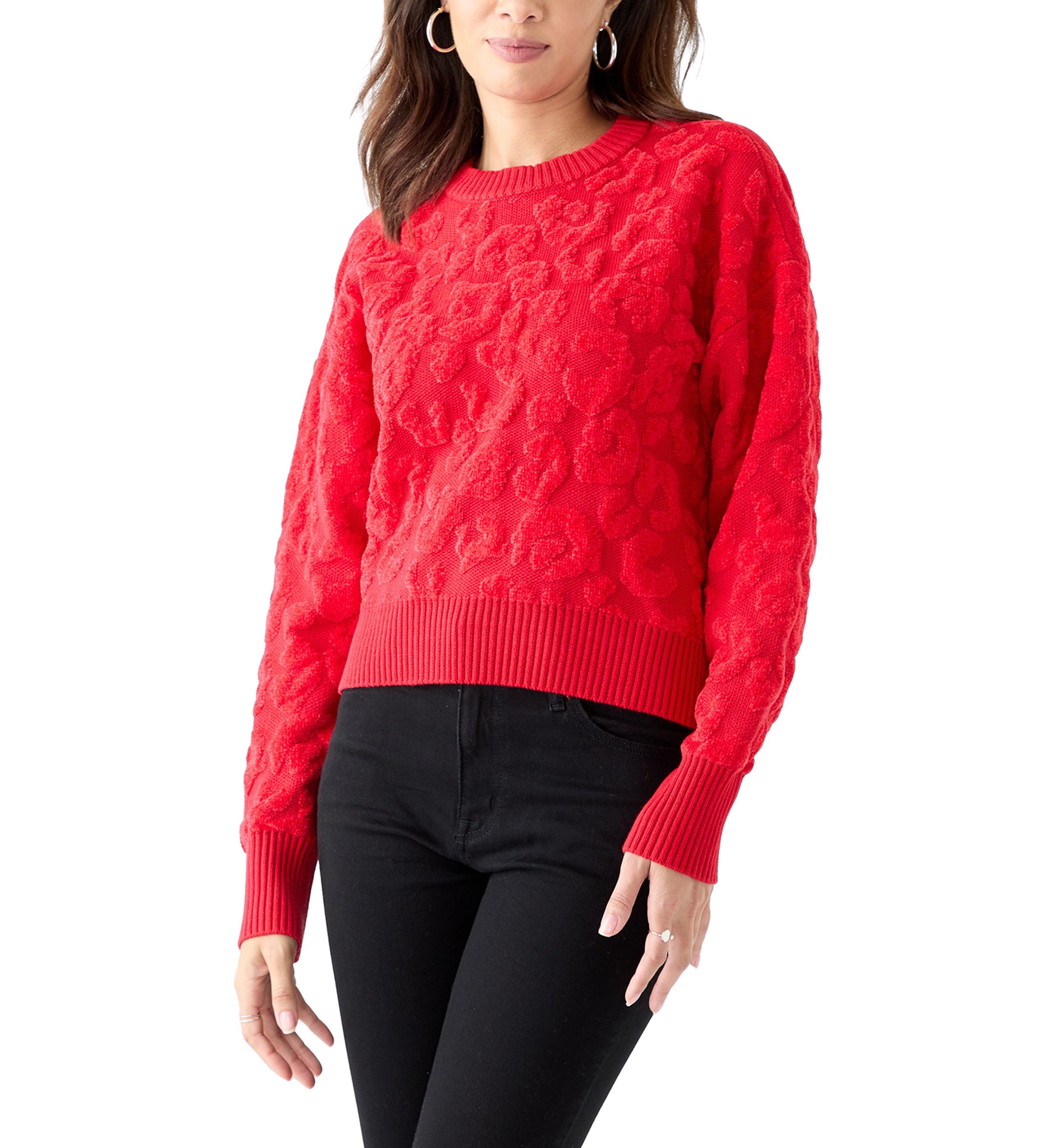 Womens Animal Chenille Sweater 