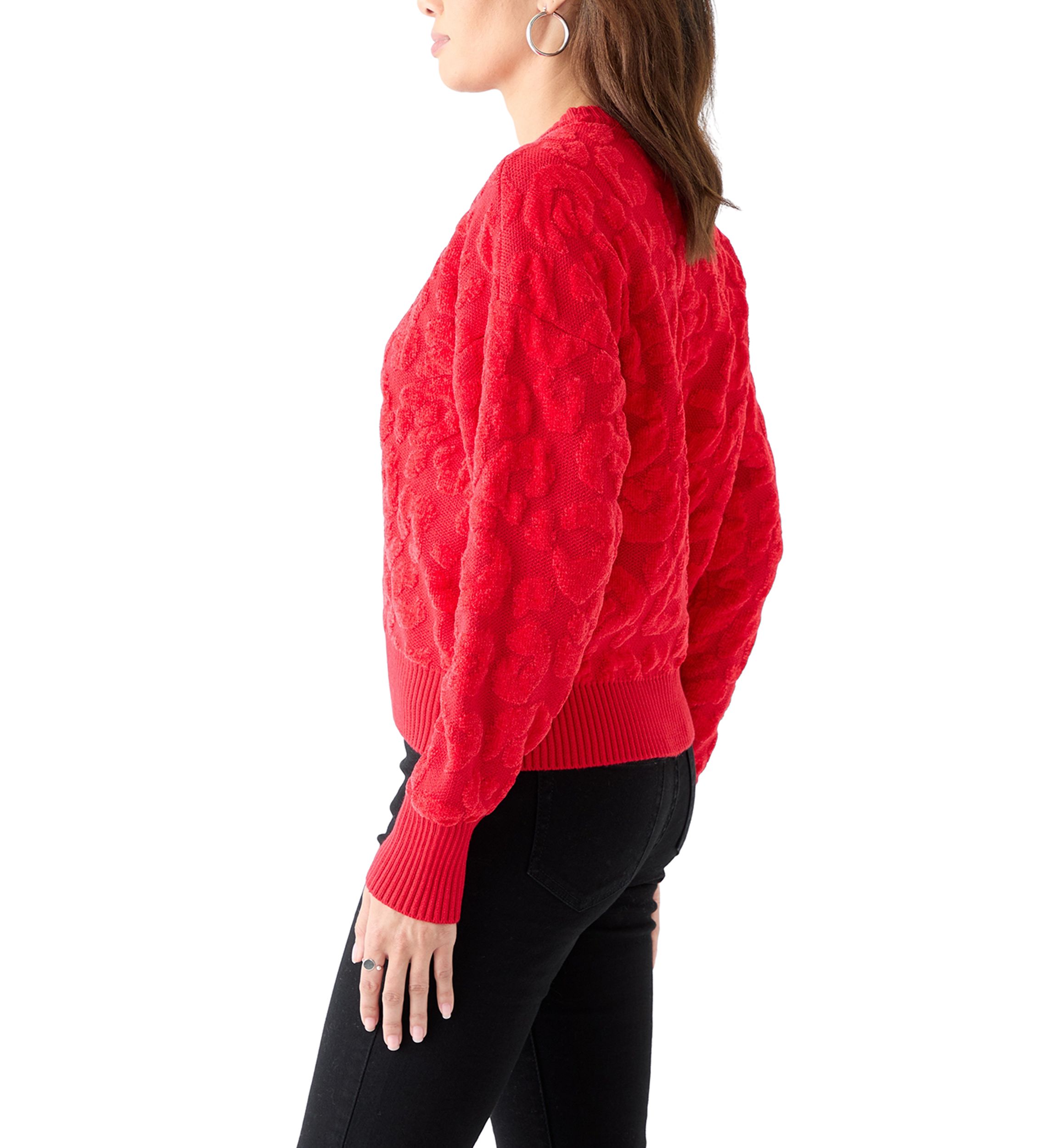 Womens Animal Chenille Sweater 