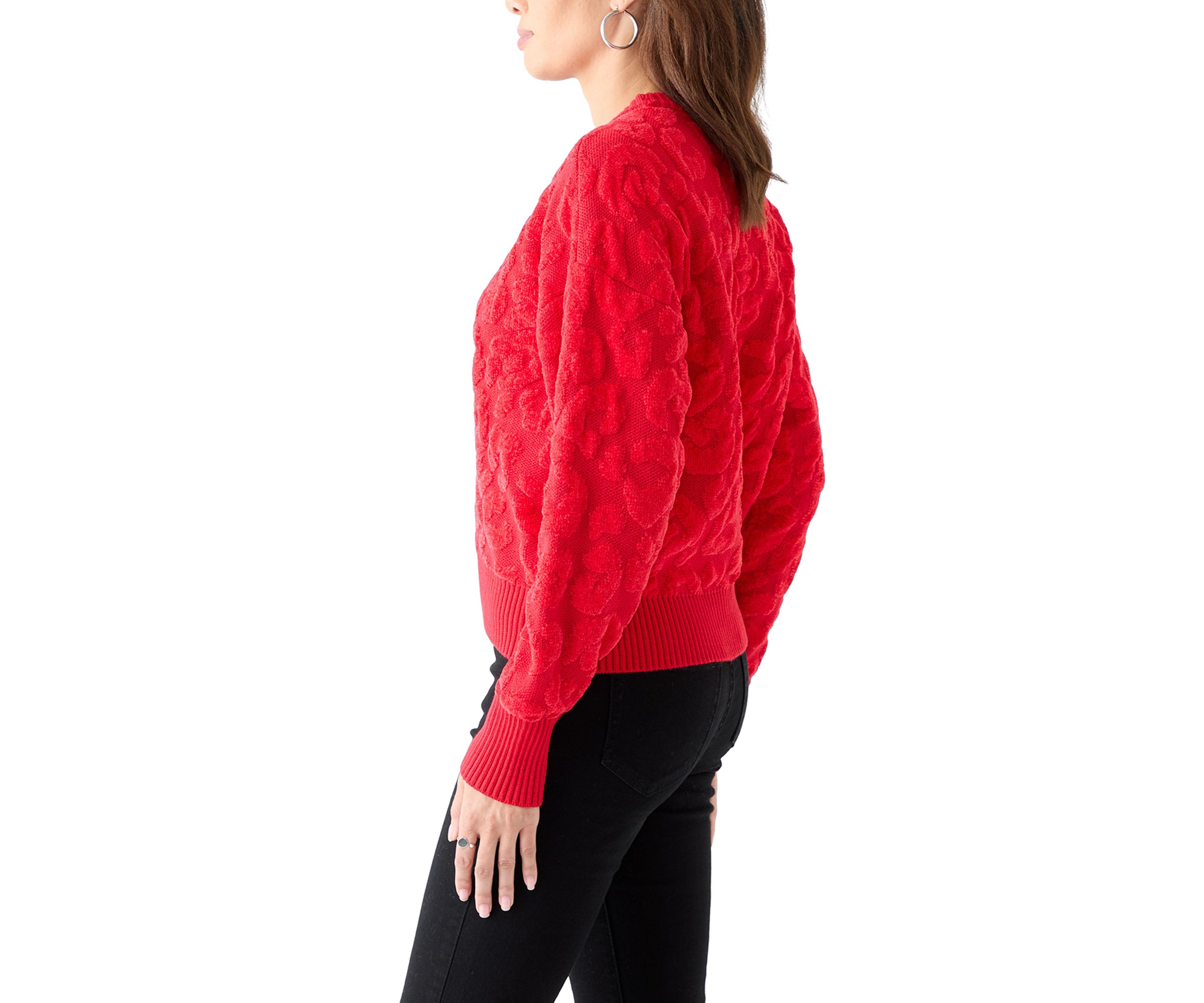 Womens Animal Chenille Sweater 