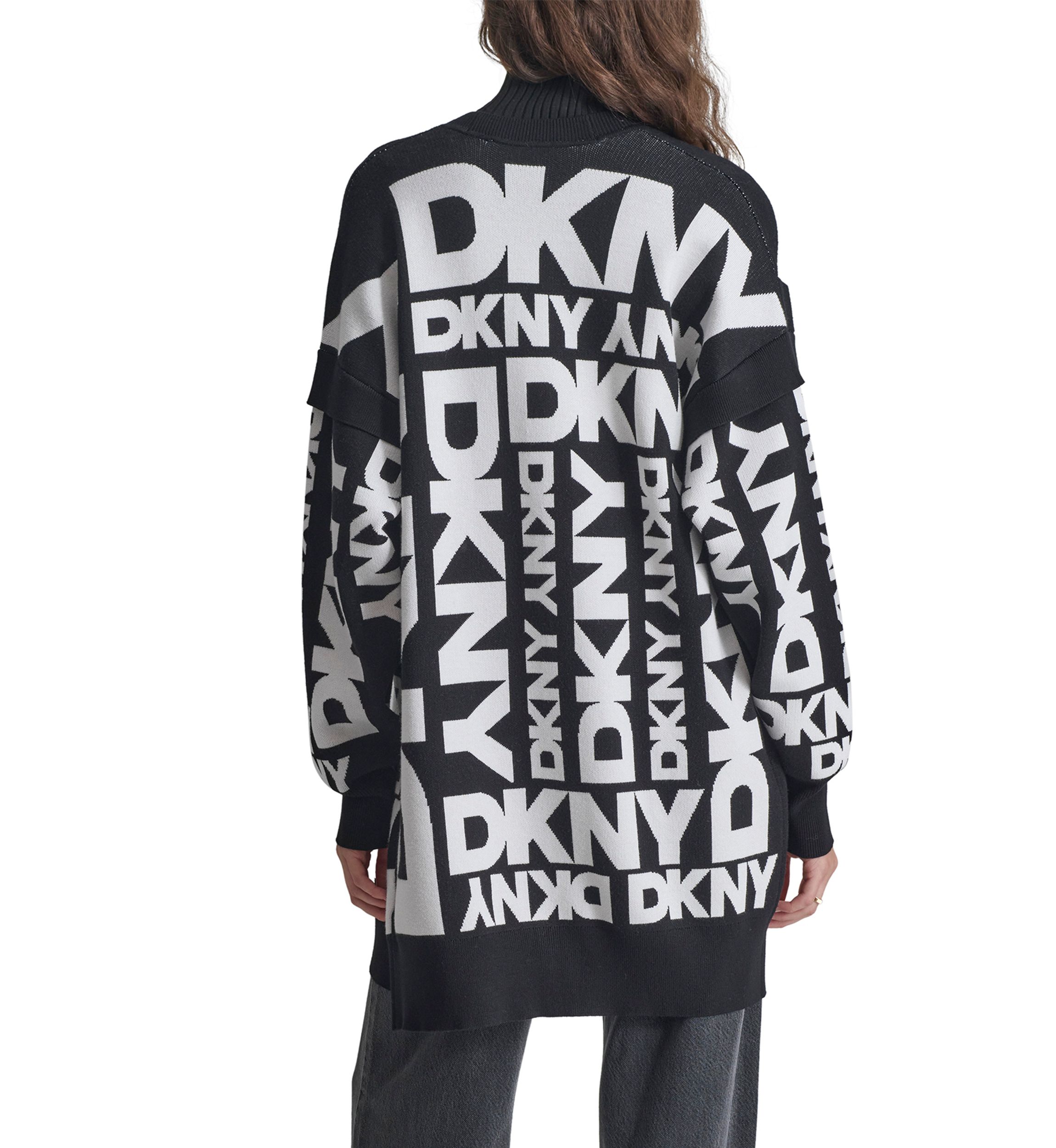 Womens Open Front Logo Cardigan