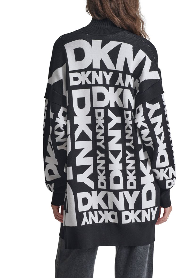 Womens Open Front Logo Cardigan