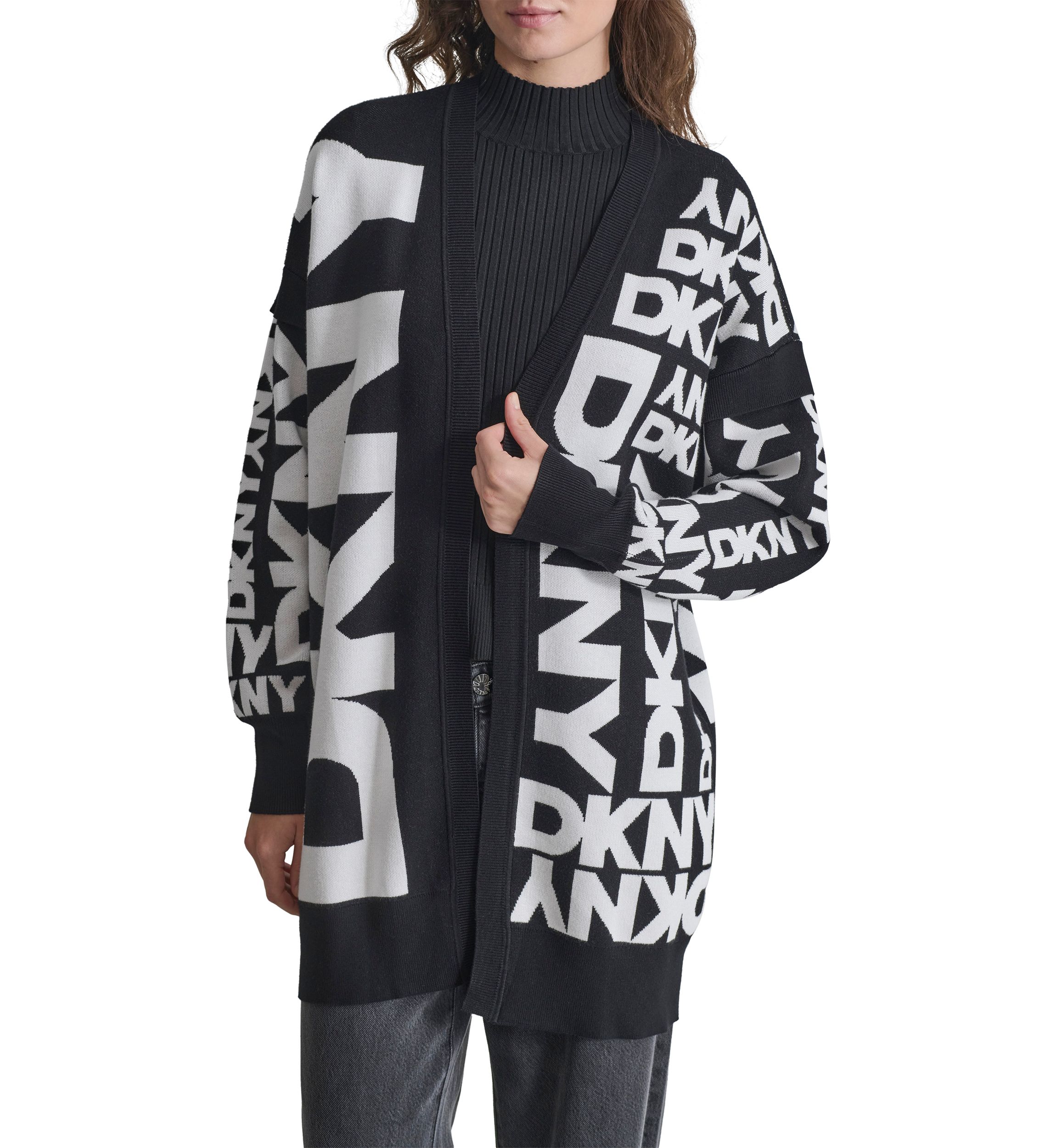 Womens Open Front Logo Cardigan