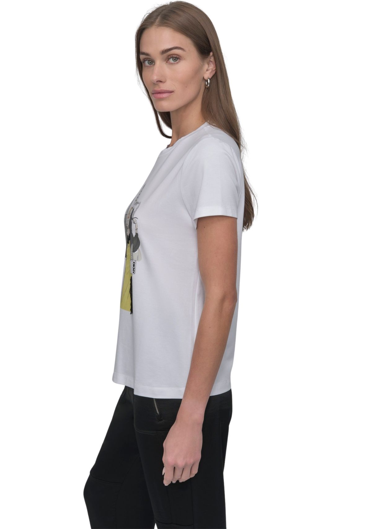 Womens Short Sleeve NY Girls Graphic T-Shirt