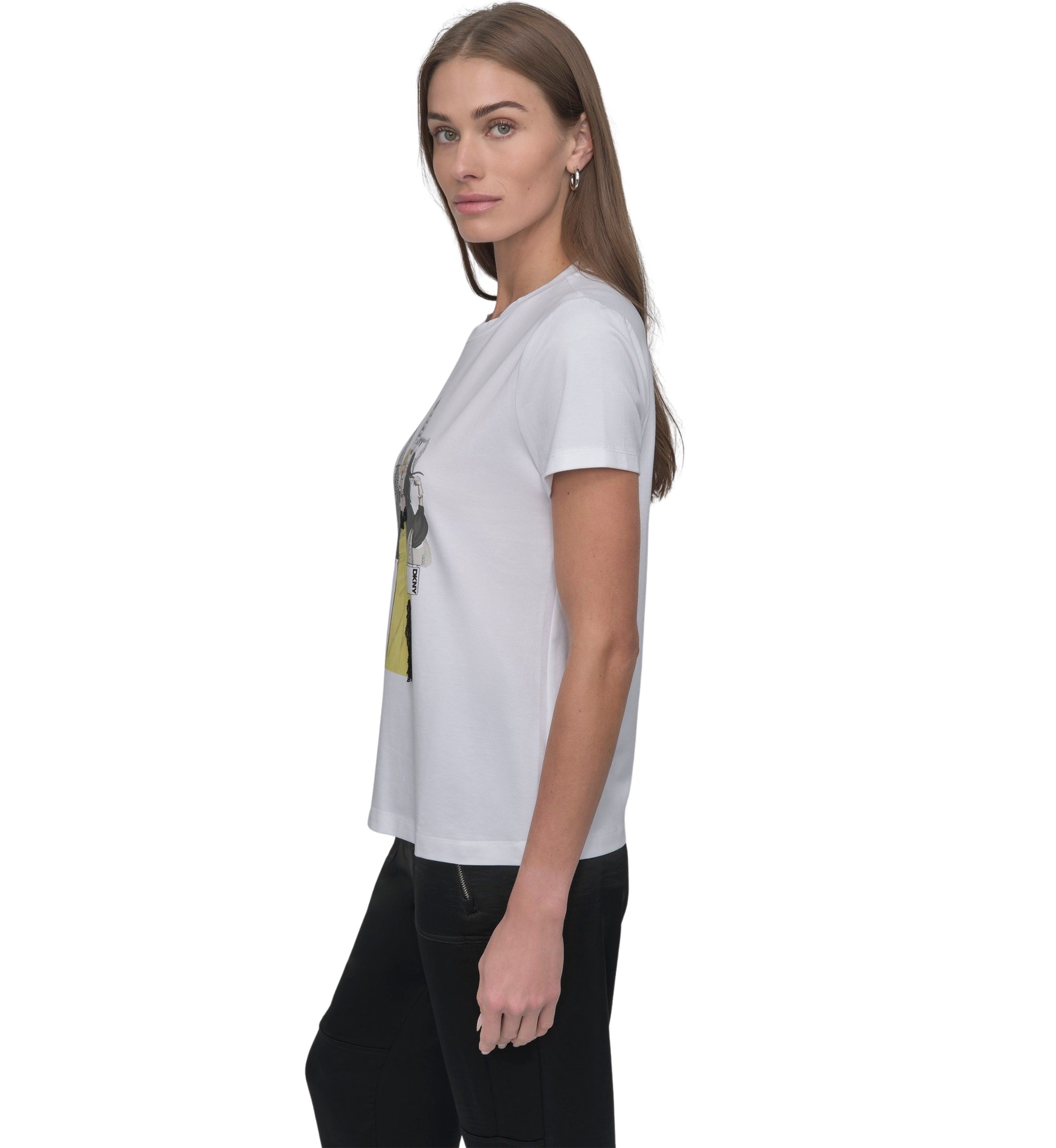 Womens Short Sleeve NY Girls Graphic T-Shirt