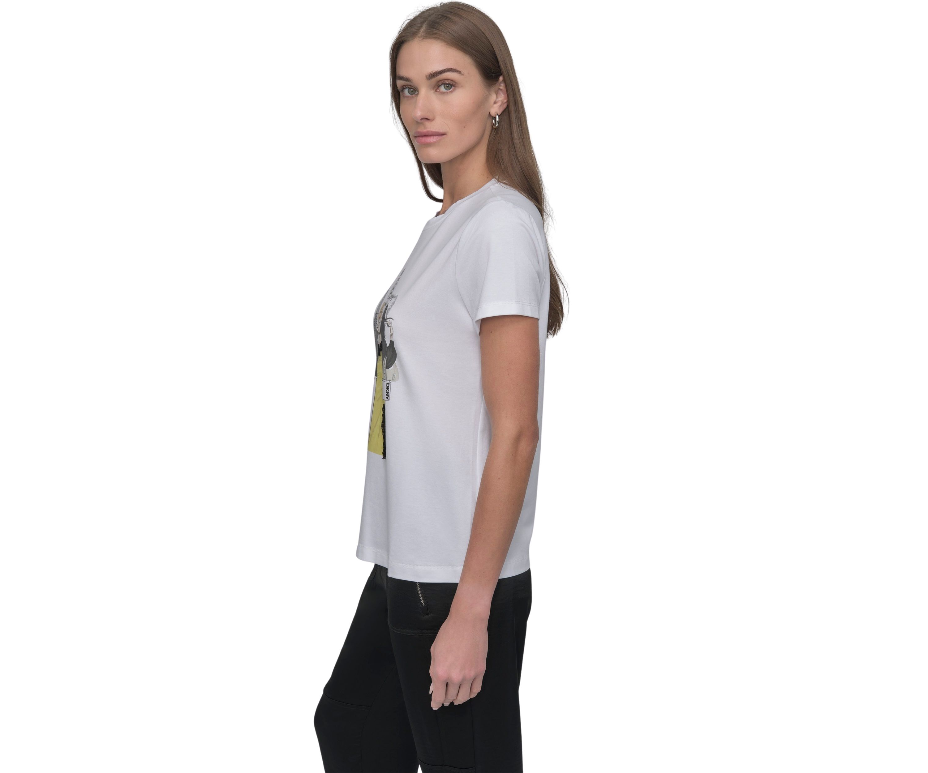 Womens Short Sleeve NY Girls Graphic T-Shirt