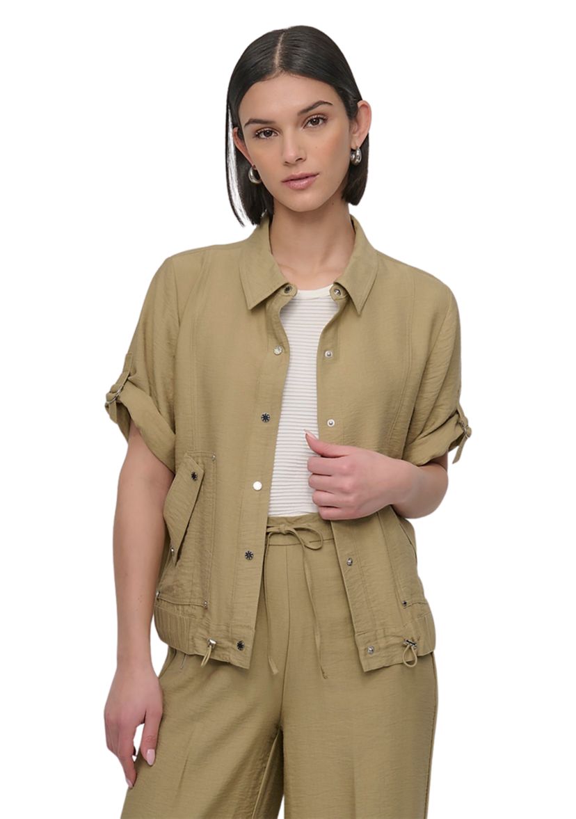 Womens Roll Sleeve Utility Jacket