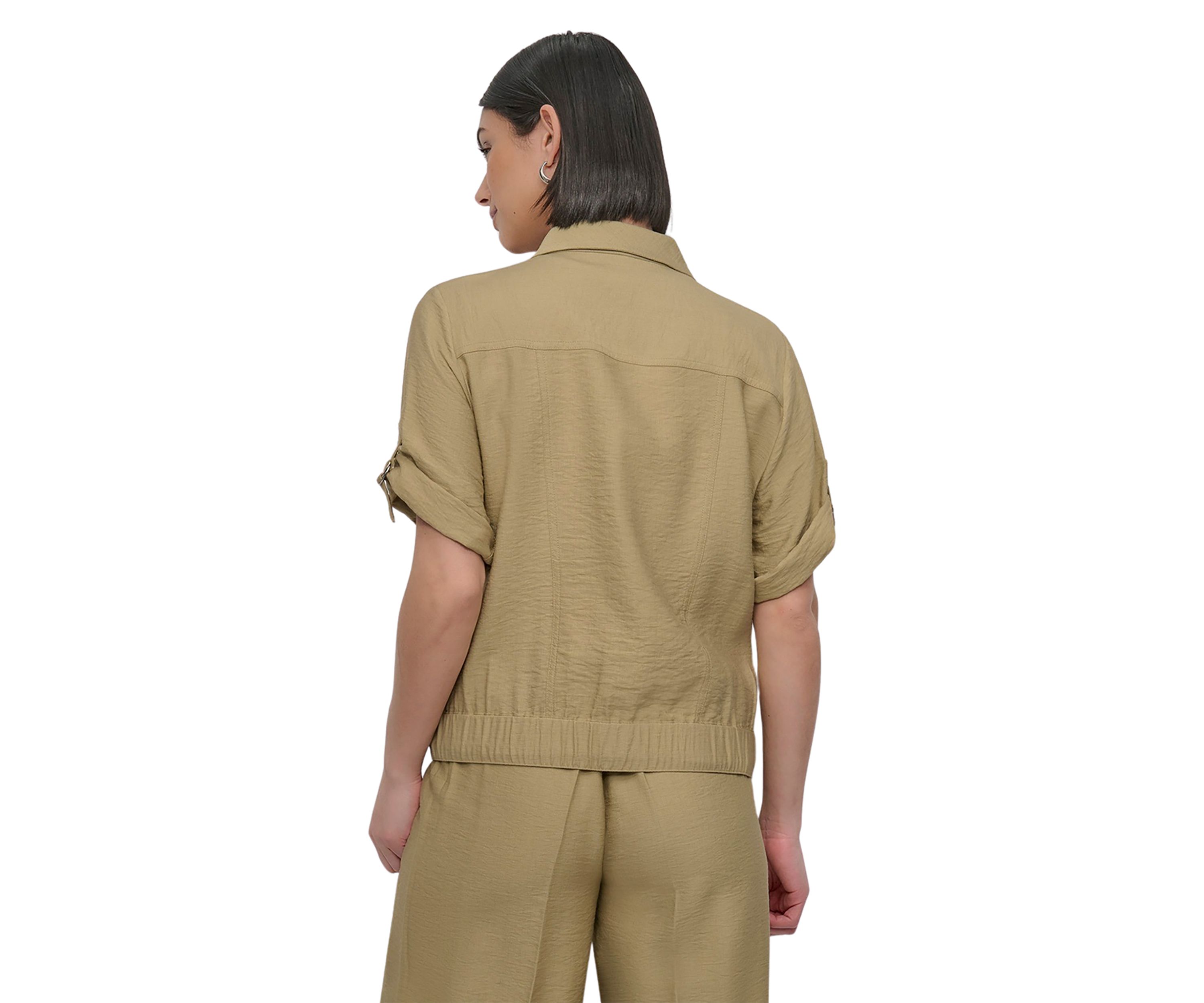 Womens Roll Sleeve Utility Jacket