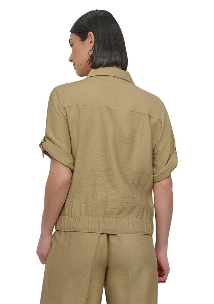 Womens Roll Sleeve Utility Jacket