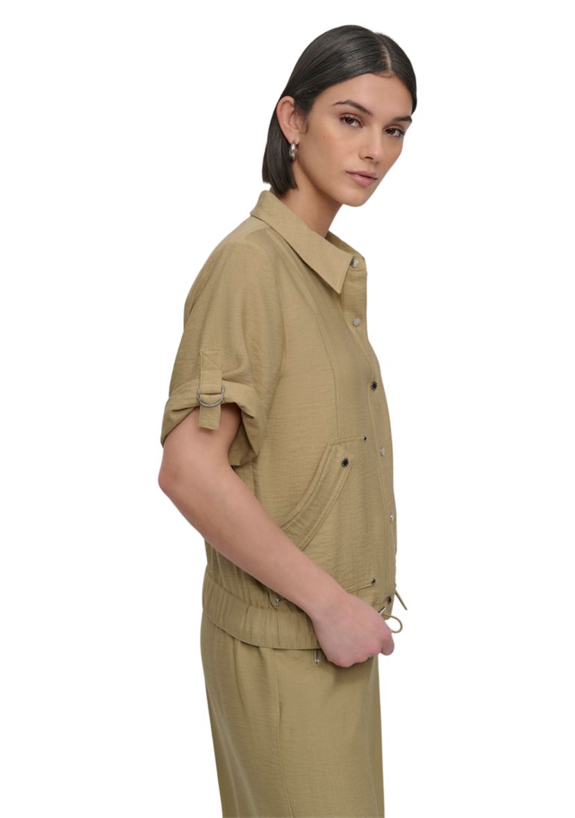 Womens Roll Sleeve Utility Jacket