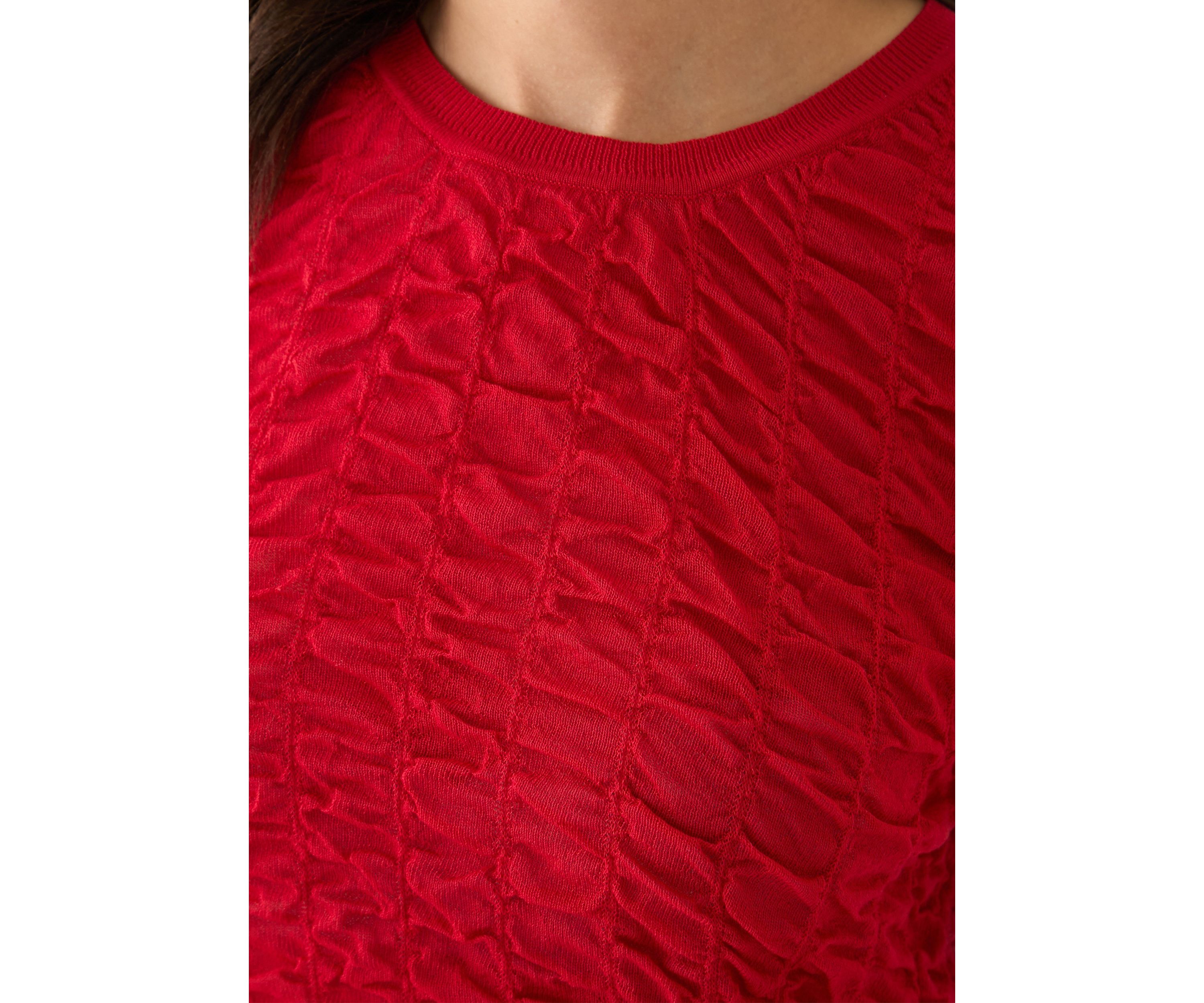 Womens Short Sleeve Pucket Knit Top