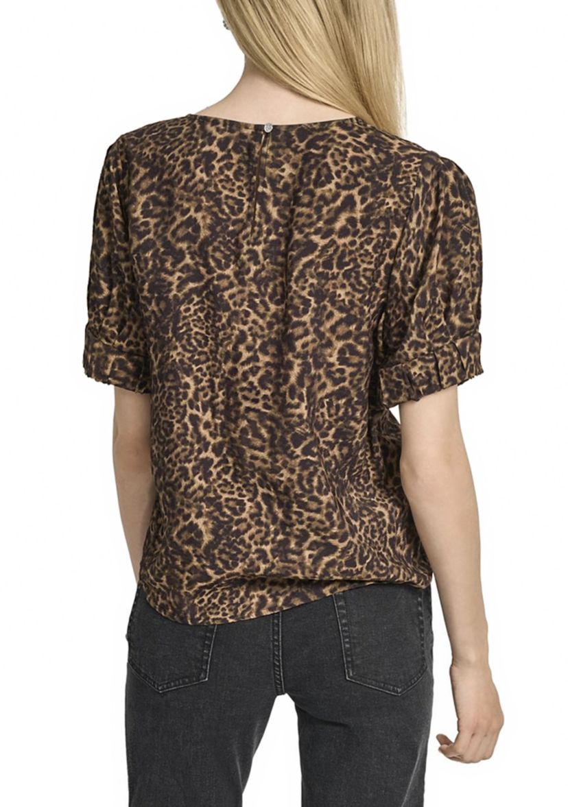 Womens Invisible Pleated Printed Blouse