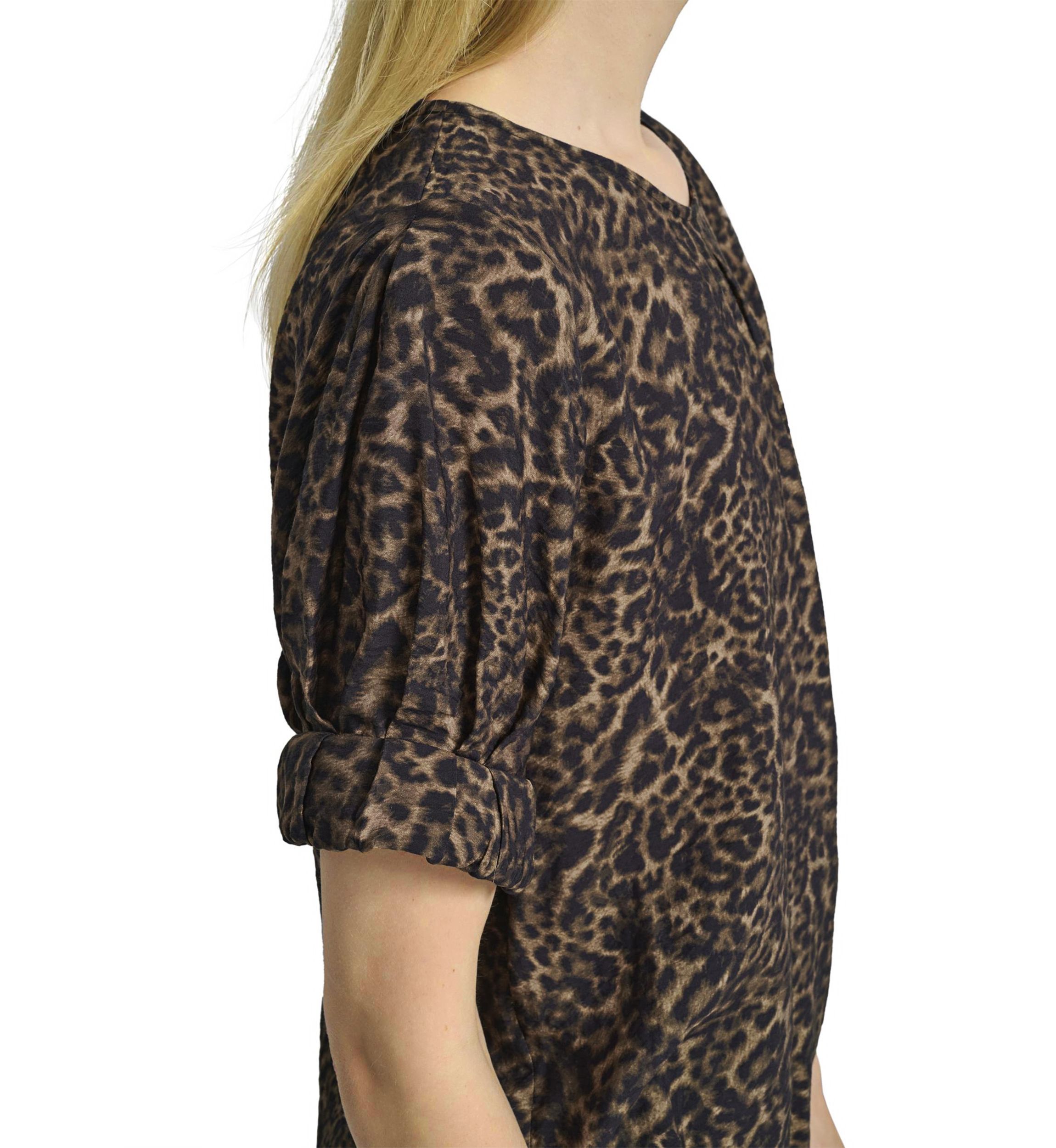 Womens Invisible Pleated Printed Blouse