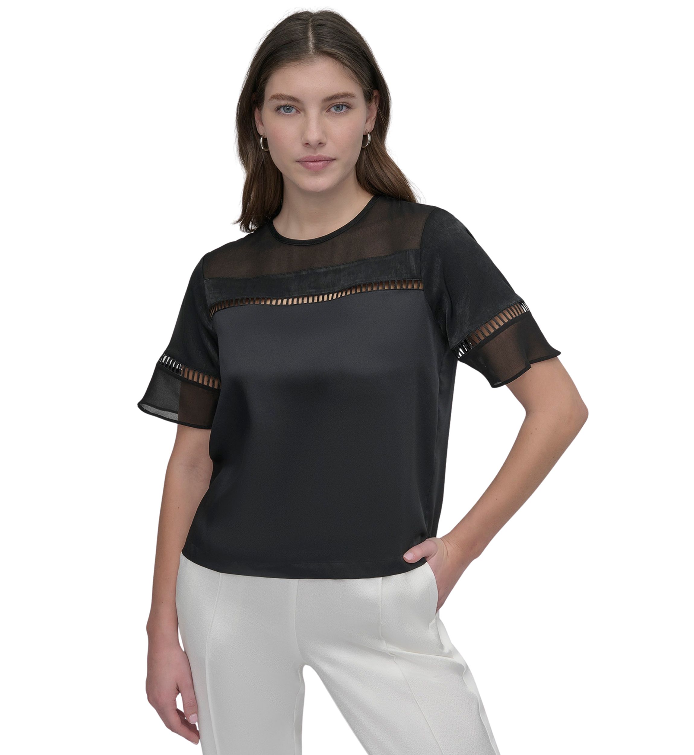 Womens Ladder Lace Blouse